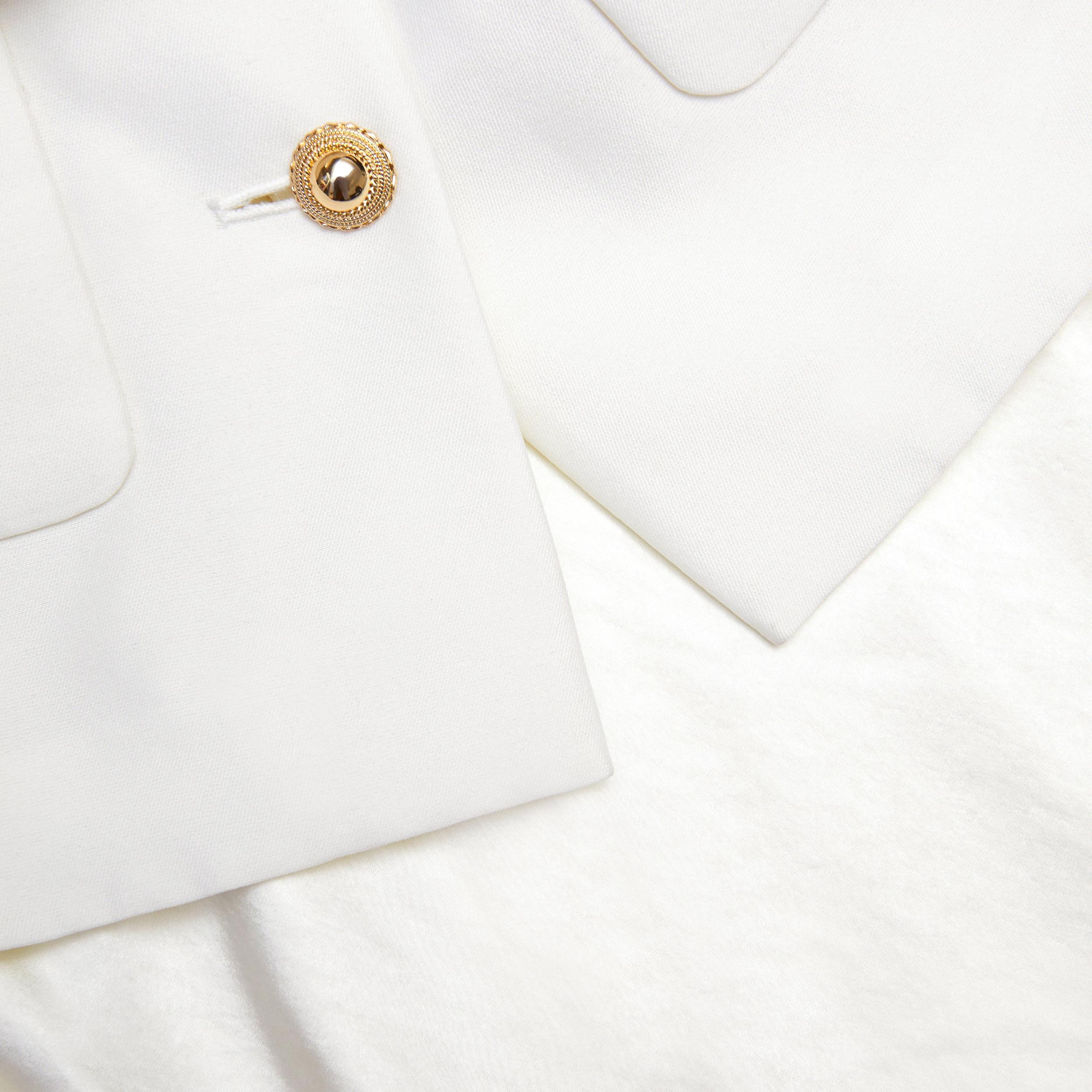 Cream Taffeta Chain Belt Maxi Dress Product Image