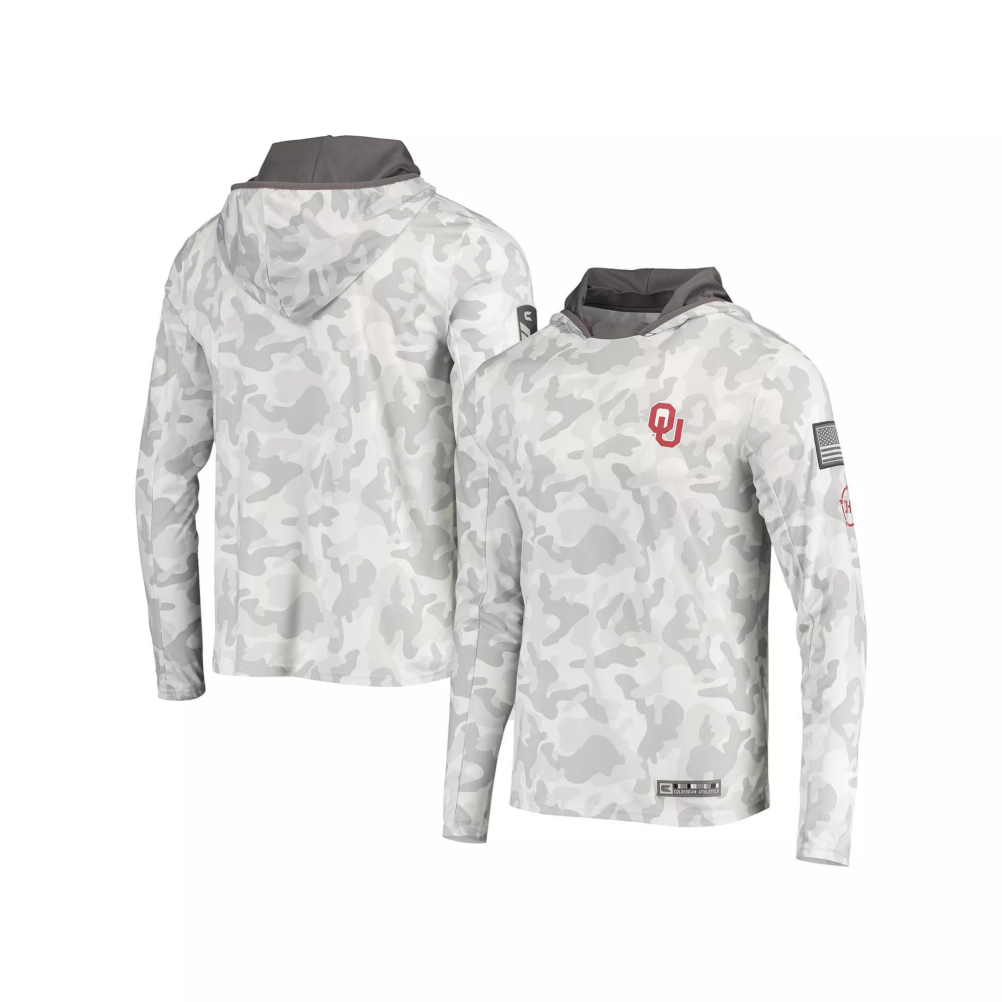 Men's Colosseum Arctic Camo Oklahoma Sooners OHT Military Appreciation Long Sleeve Hoodie Top,  Product Image