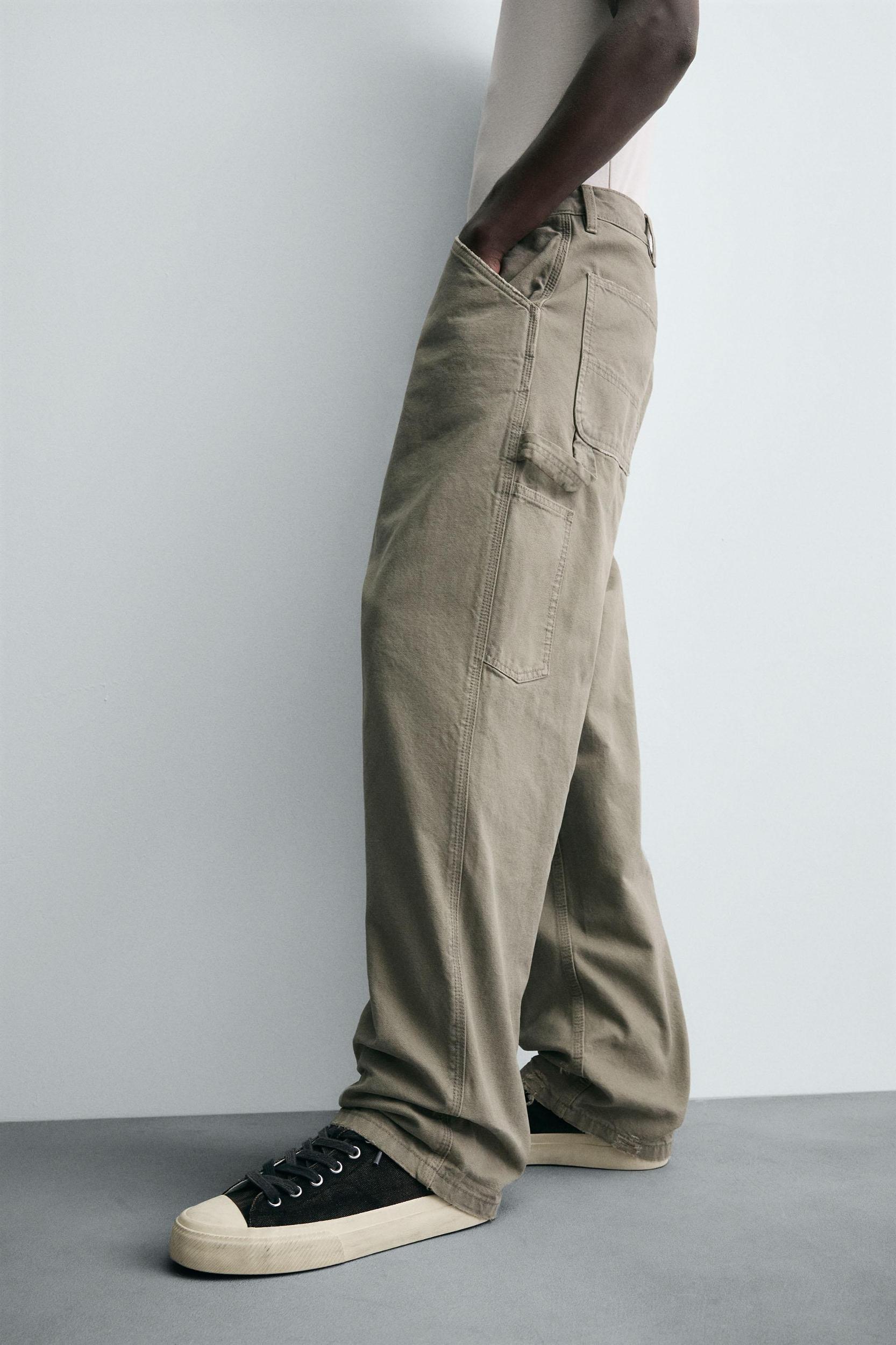 WASHED EFFECT CARPENTER PANTS Product Image