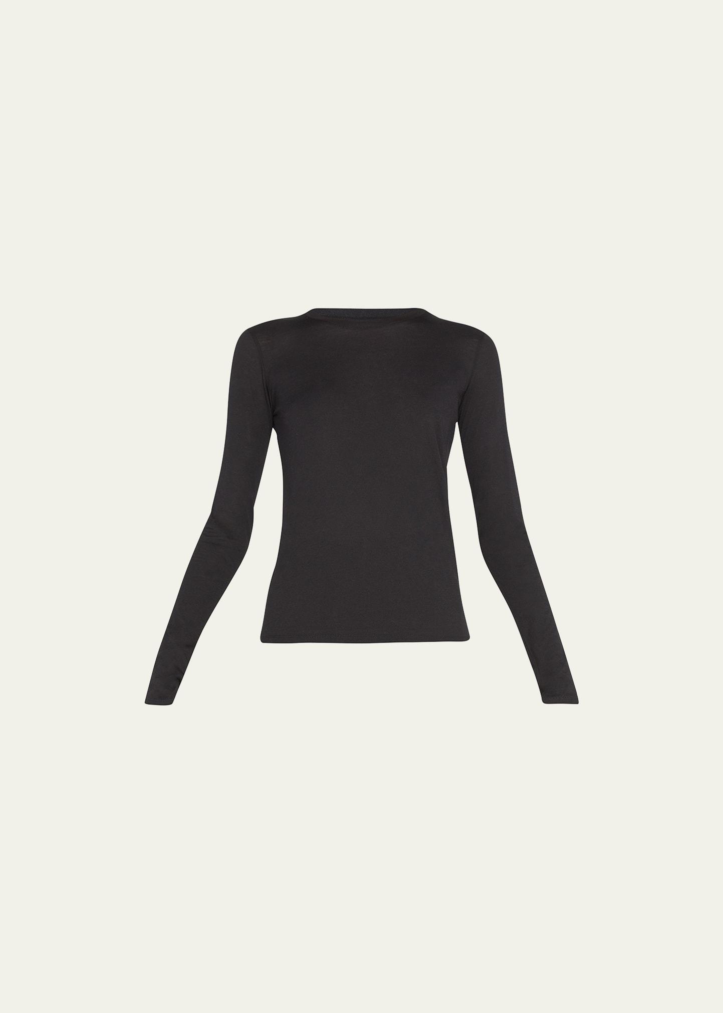 Womens Jersey Boatneck Long-Sleeve T-Shirt Product Image