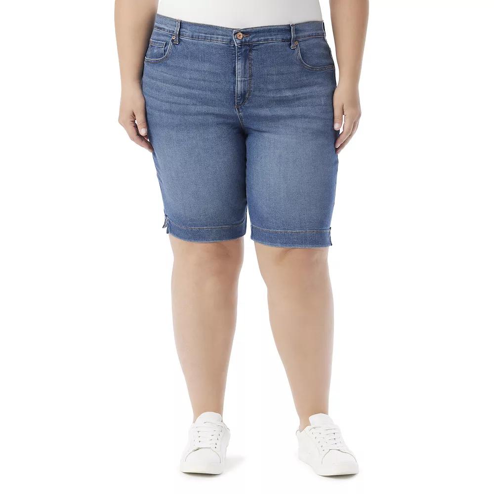 Plus Size Gloria Vanderbilt Amanda Bermuda Shorts, Womens Product Image