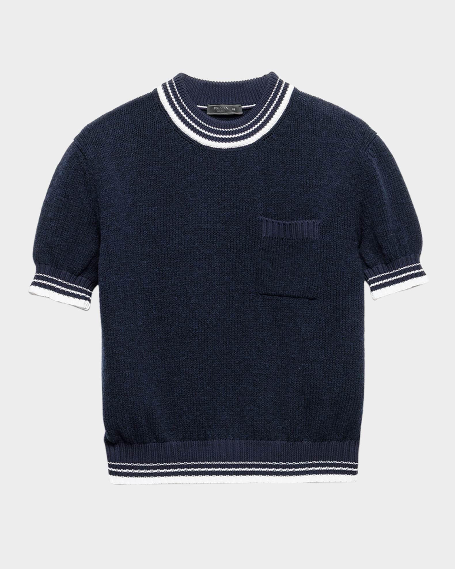 Shetland Wool Short-Sleeve Crewneck Sweater Product Image