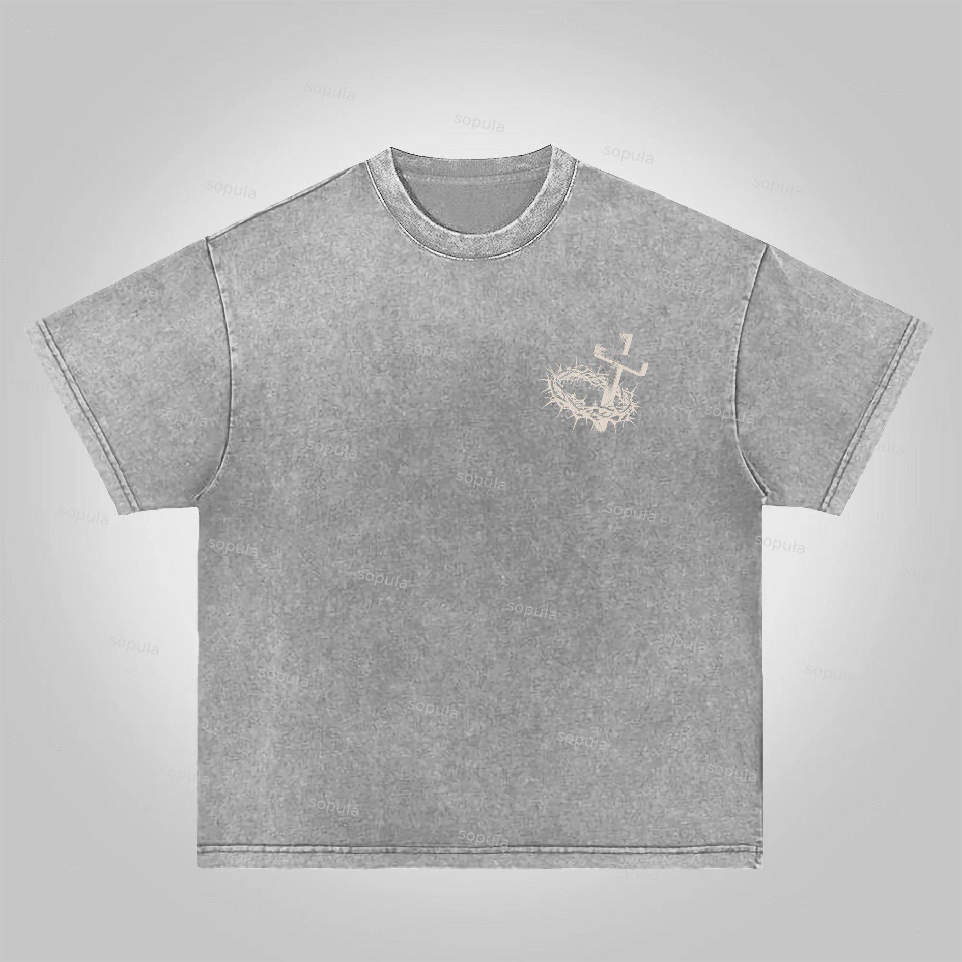 Sopula Jesus Paid It All Salvation Acid Washed T-shirt Product Image