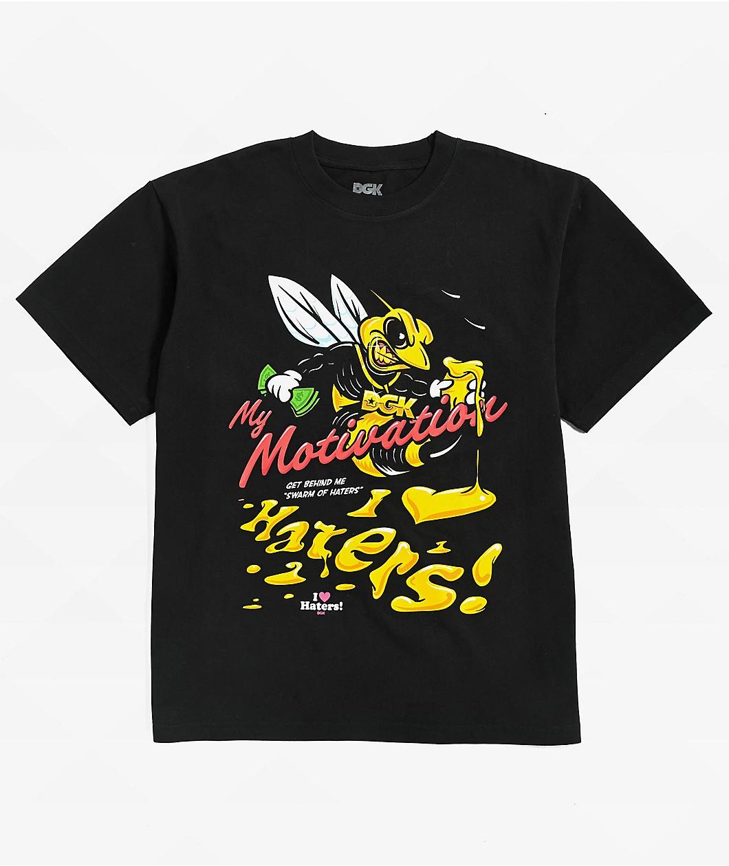 DGK Get Behind Me Heavyweight Vintage Black T-Shirt Product Image