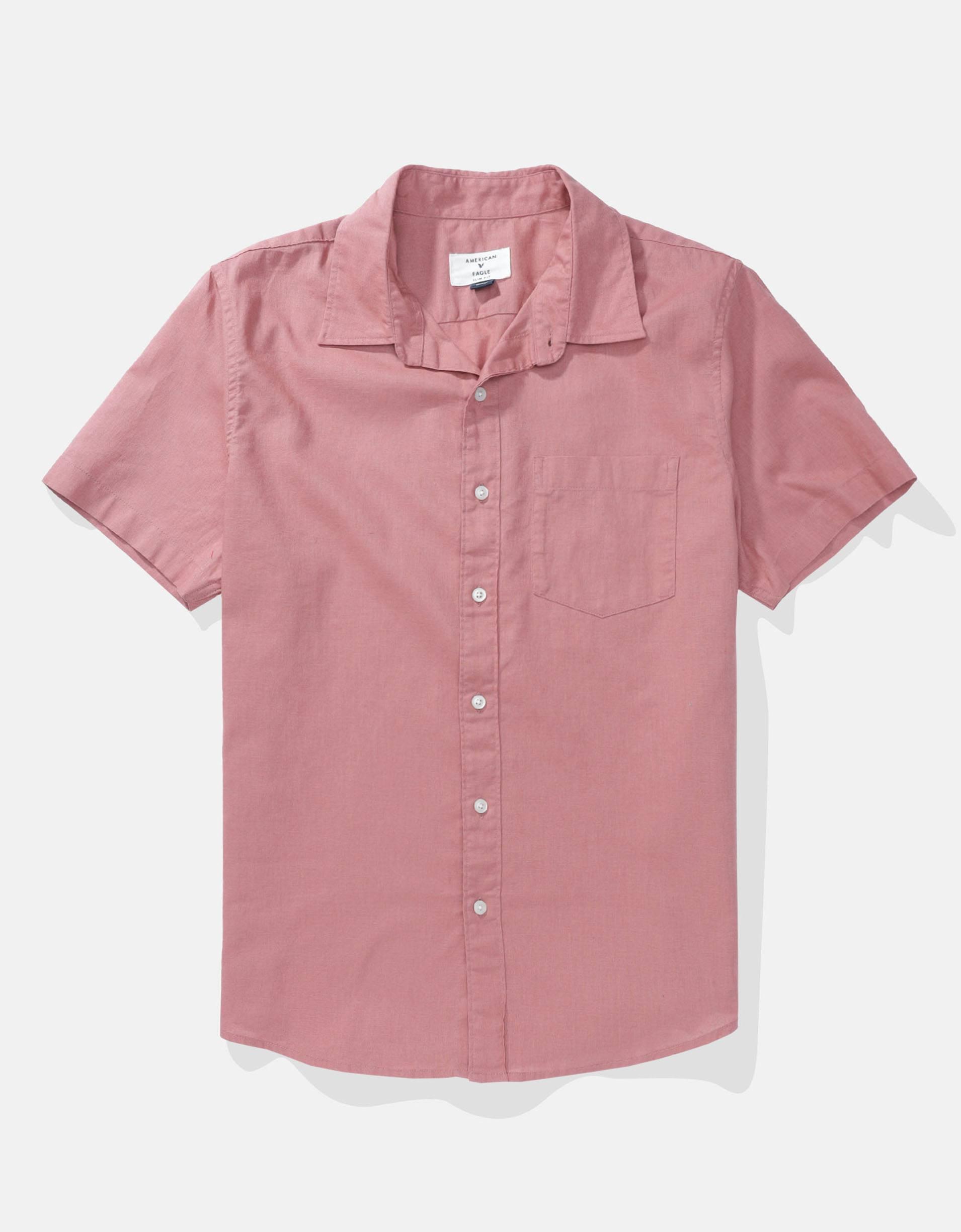 AE Poolside Printed Button-Up Shirt Product Image