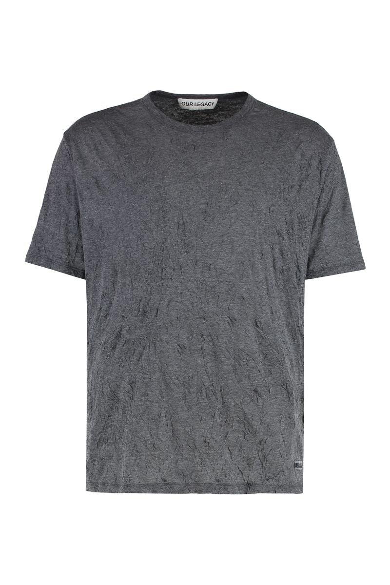 OUR LEGACY Box T-shirt Worn Black Legacy Jersey In Gray Product Image