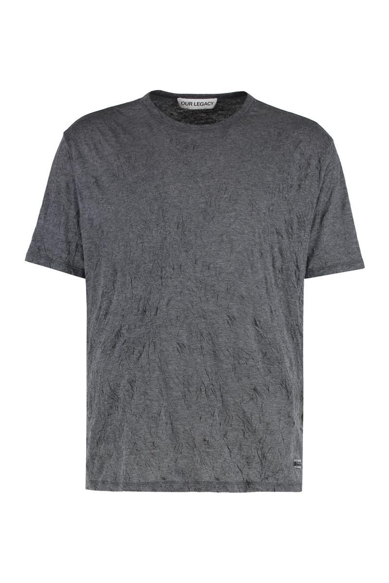 OUR LEGACY Box T-shirt Worn Black Legacy Jersey In Gray Product Image