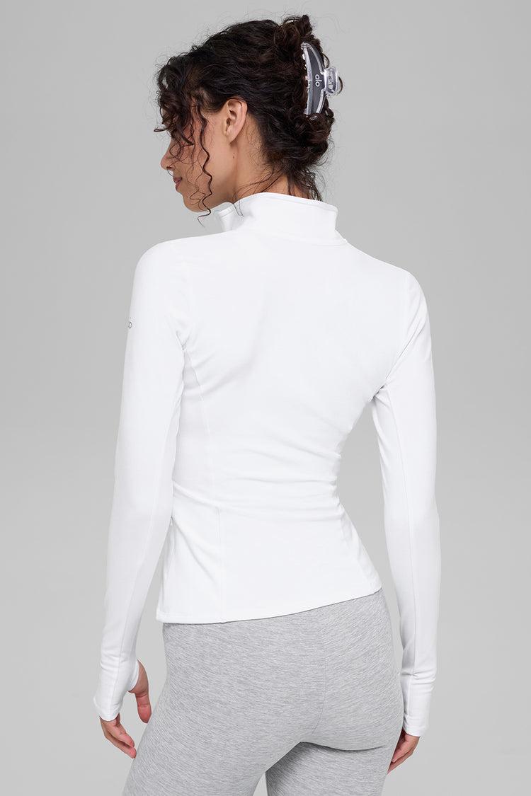 Alosoft 1/2 Zip Rapid Pullover - White Product Image