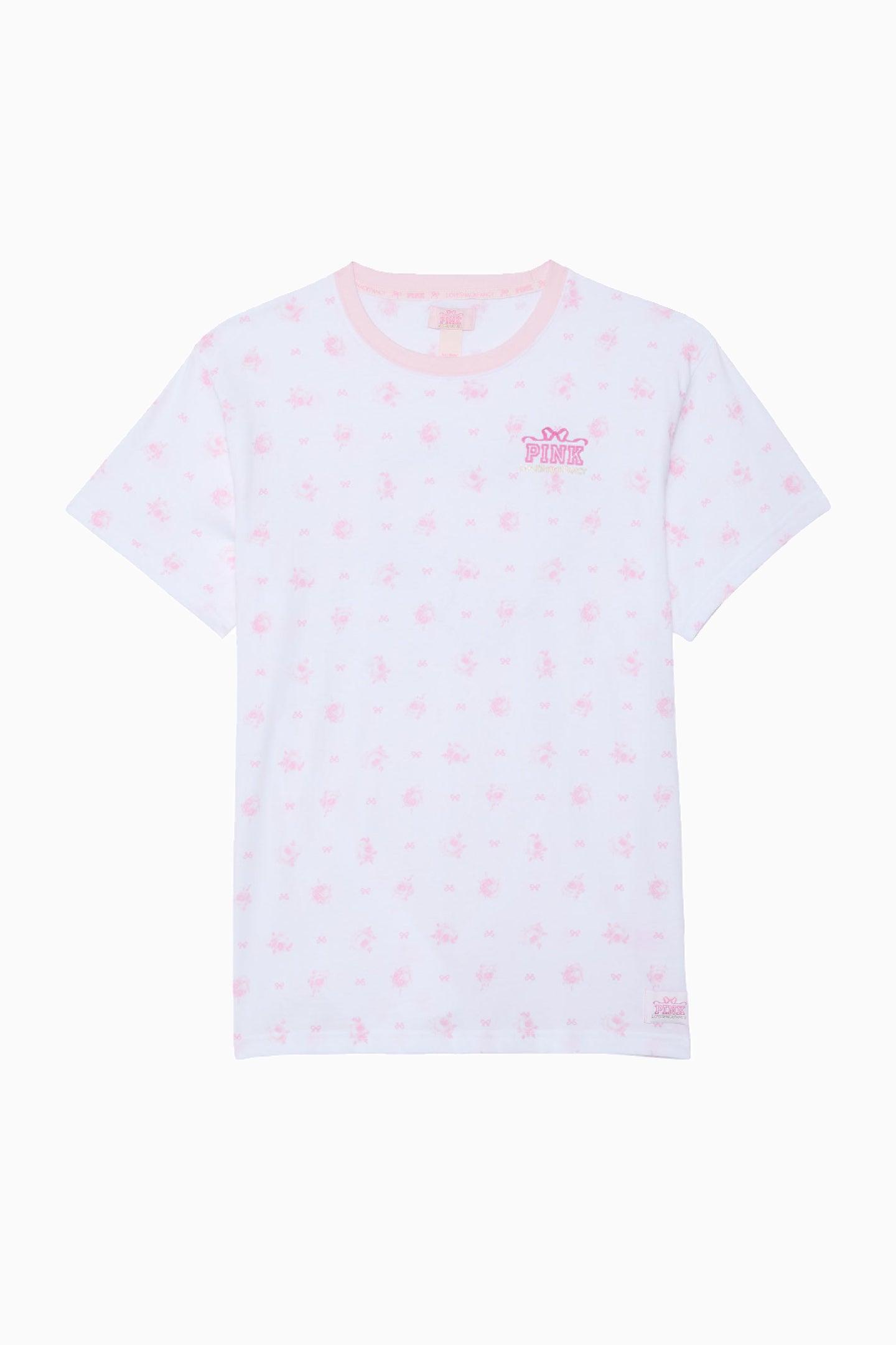 PINK x LoveShackFancy Campus Cotton Tee Product Image