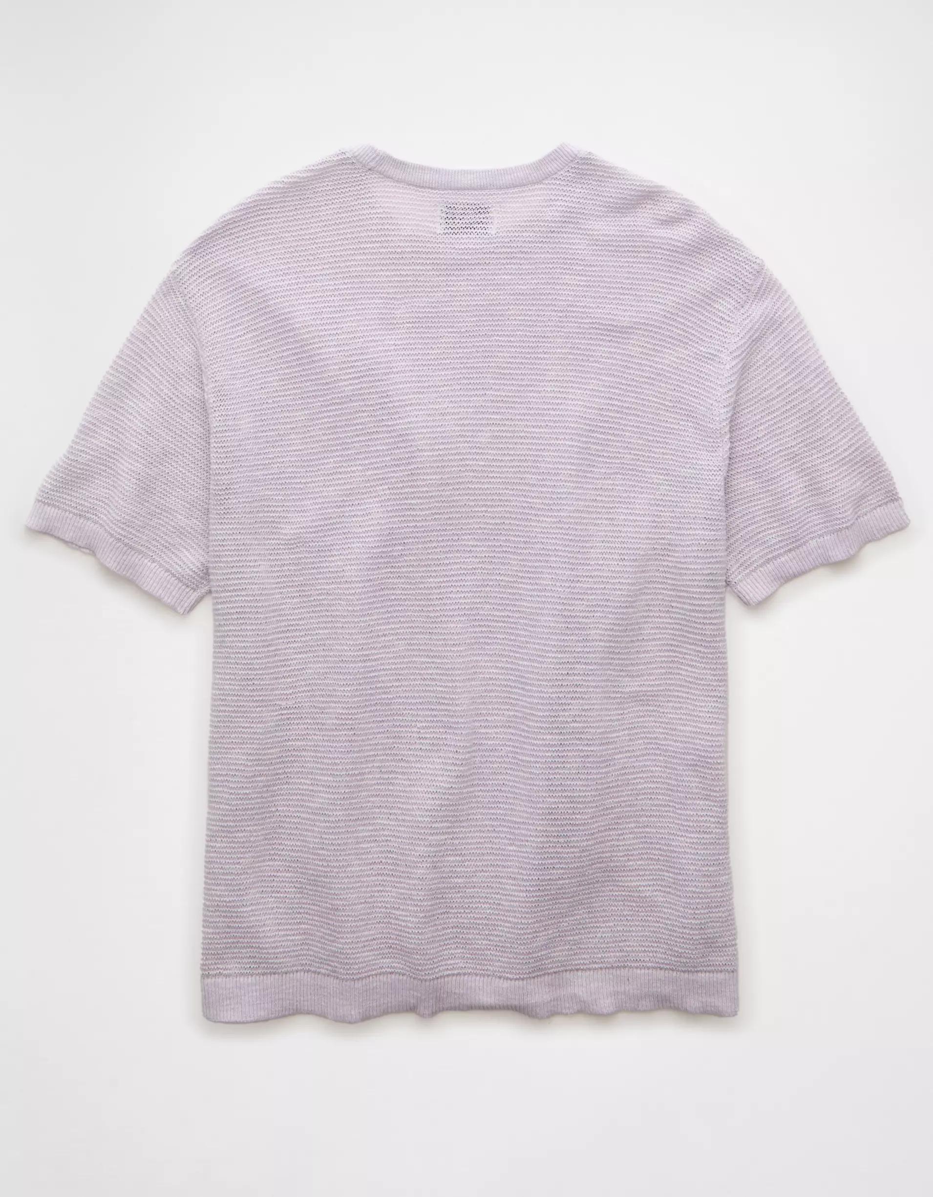 AE Linen-Blend Sweater T-Shirt Product Image
