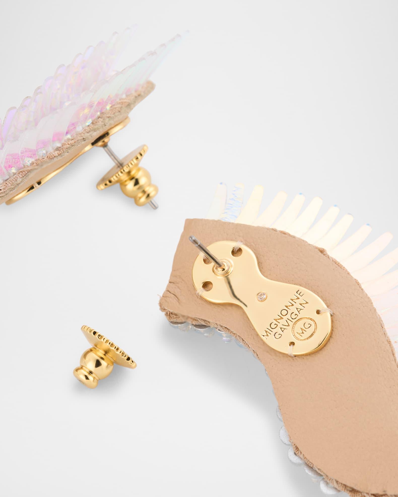 Midi Madeline Earrings, White Product Image