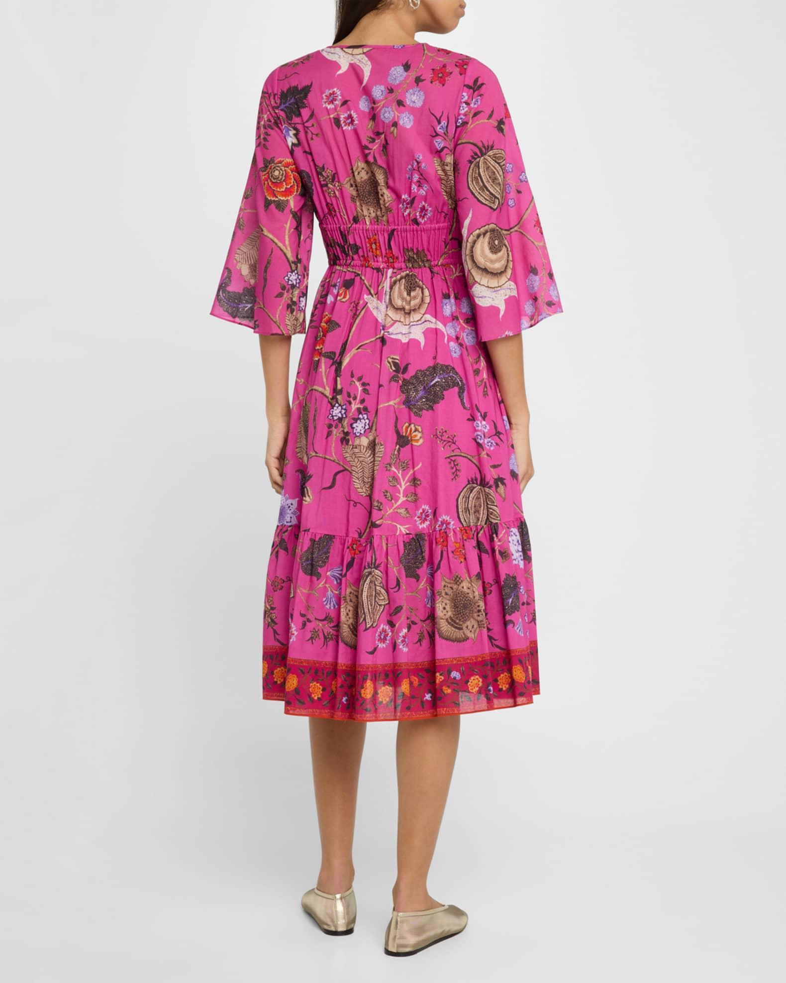 Reese Floral-Print Cotton Midi Dress Product Image