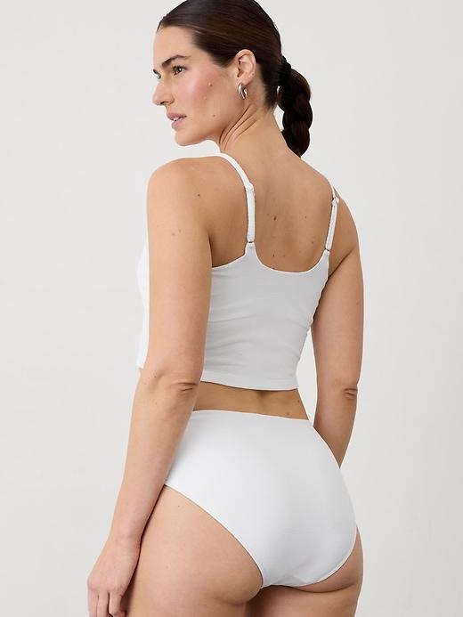 High Waist Pique Swim Bottom Product Image