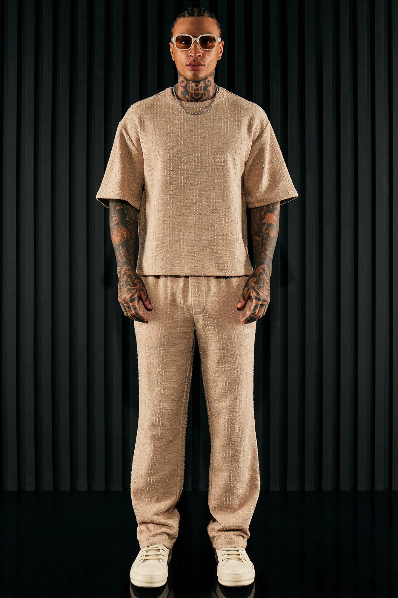 Jordan Textured Short Sleeve Tee - Tan Product Image