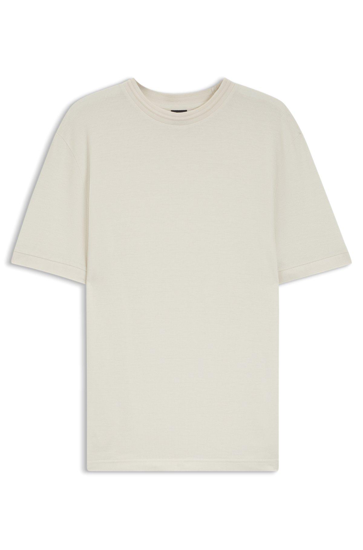 Regular-fit T-shirt in a mercerised cotton blend Product Image
