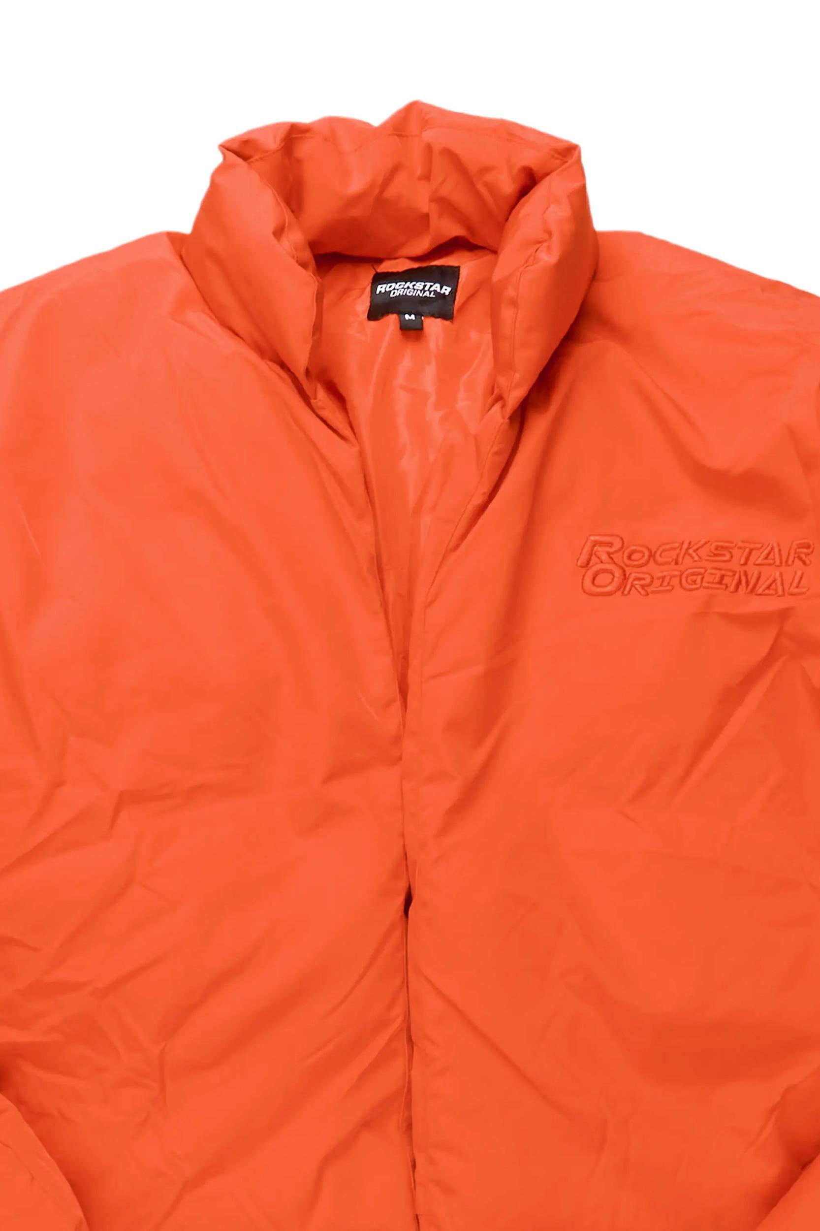 Damien Orange Puffer Jacket Male Product Image
