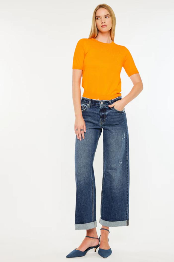 Kancan High Rise Wide Leg Jeans Product Image