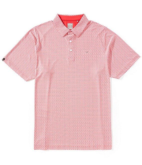 Callaway Big & Tall Trademark Printed Short Sleeve Golf Polo Shirt Product Image