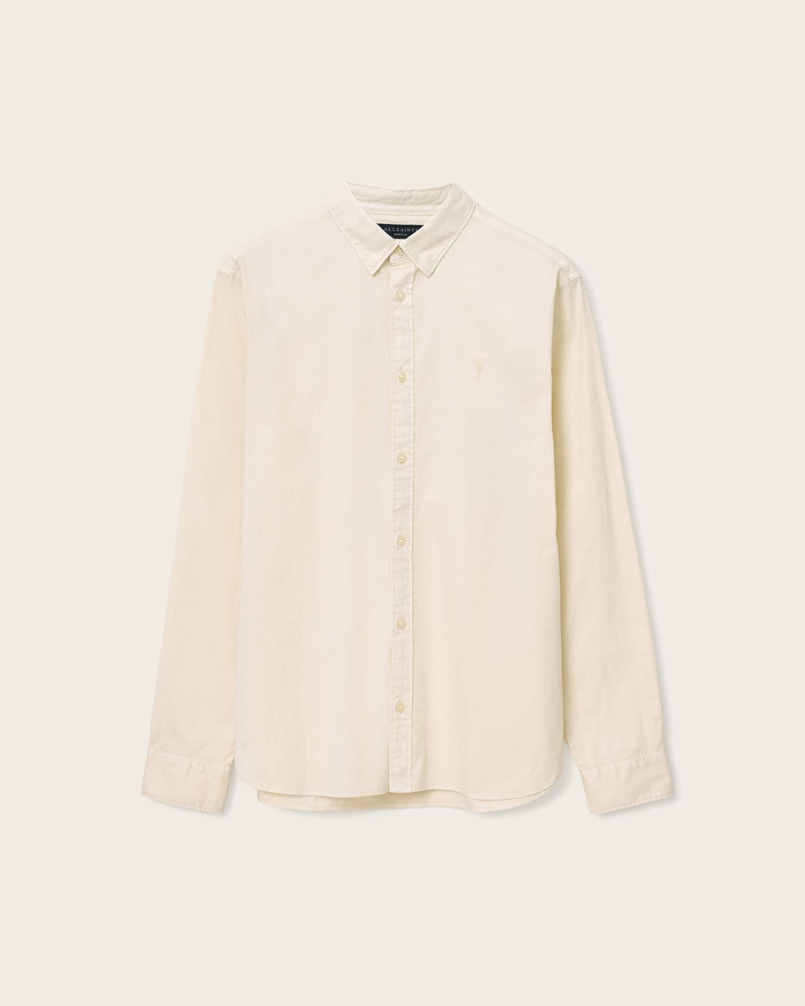 Hawthorne Ramskull Stretch Fit Shirt SOAP WHITE | ALLSAINTS US Product Image