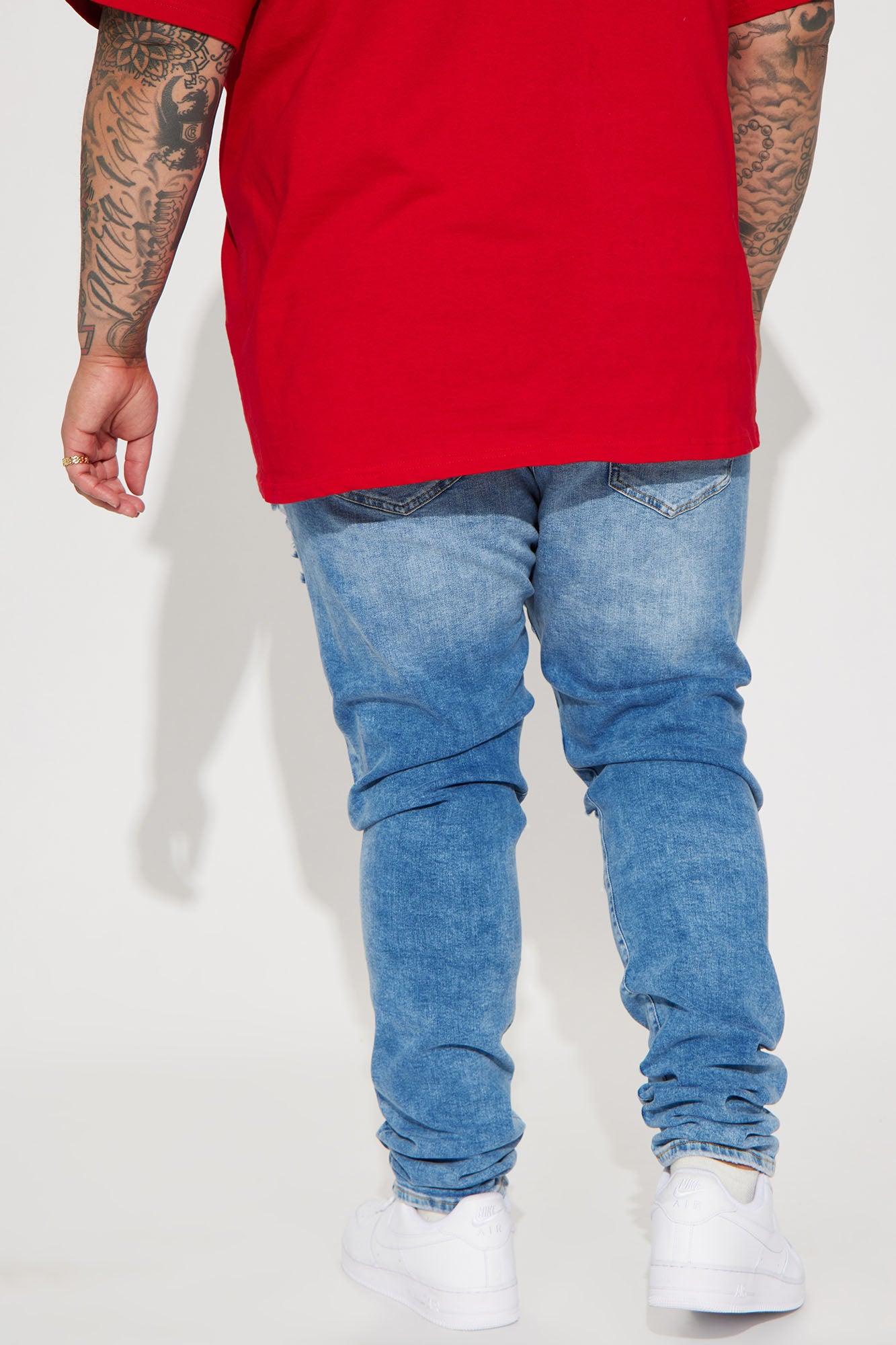 Ready To Unwind Stacked Skinny Jeans - Medium Wash Product Image