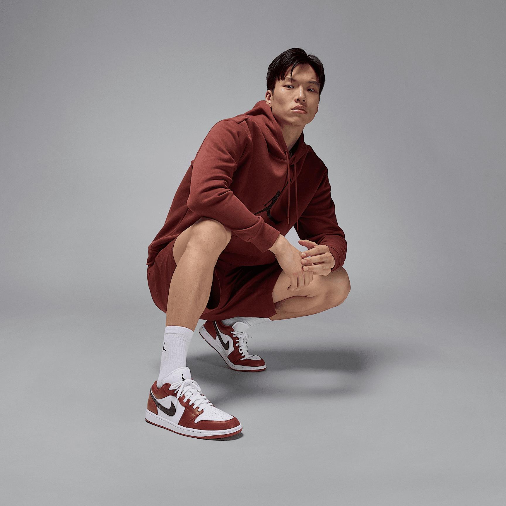 Jordan Mens Jordan Air Jordan 1 Low SE - Mens Shoes Fire Red/White/Matte Silver Product Image