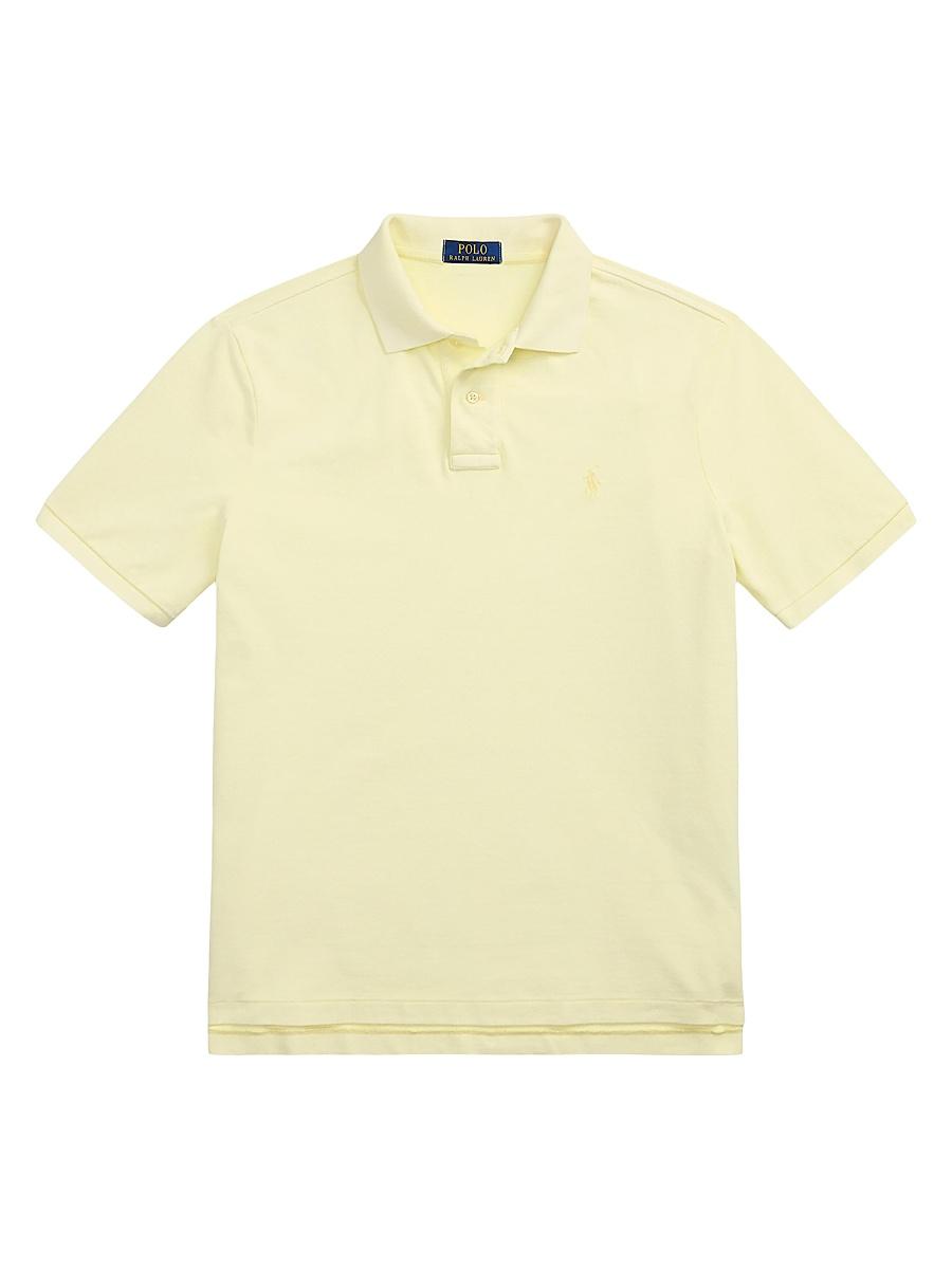 Mens Classic-Fit Mineral-Dyed Mesh Polo Shirt Product Image