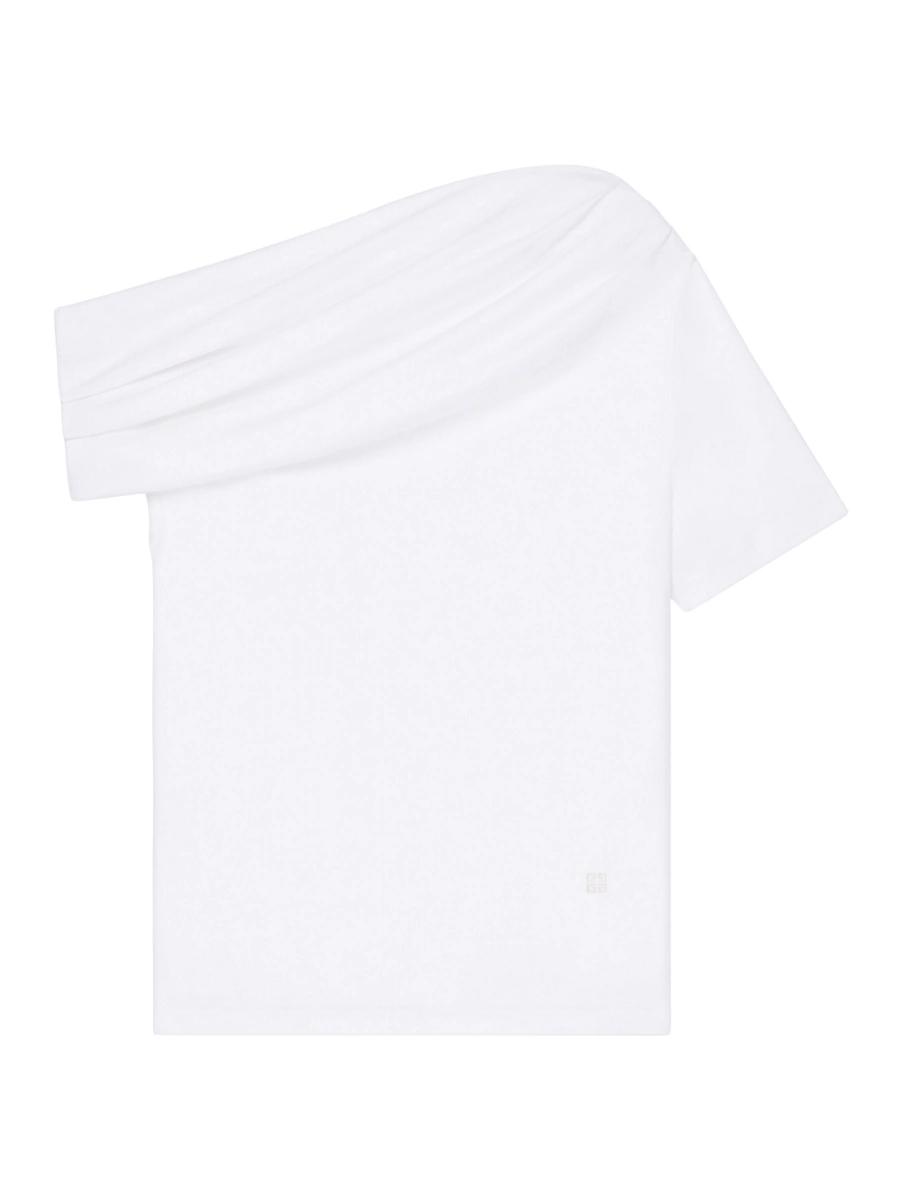 Womens Asymmetric Draped T-Shirt in Jersey Product Image