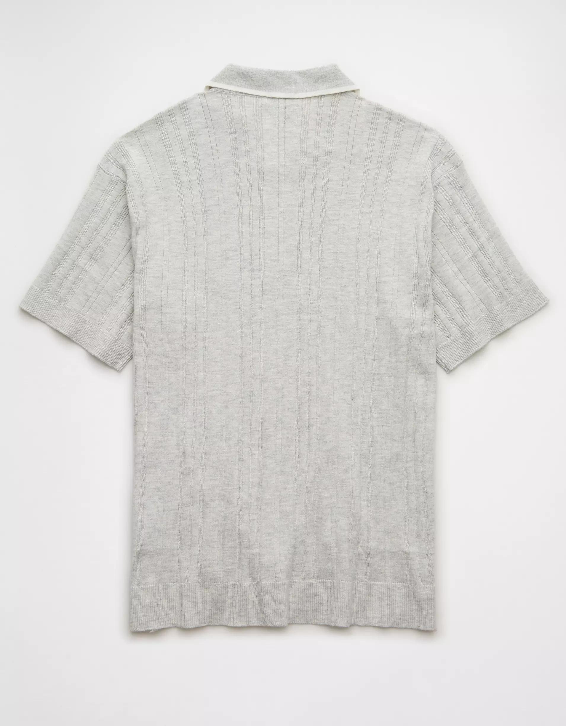 AE Weekend Tipped Sweater Polo Shirt Product Image