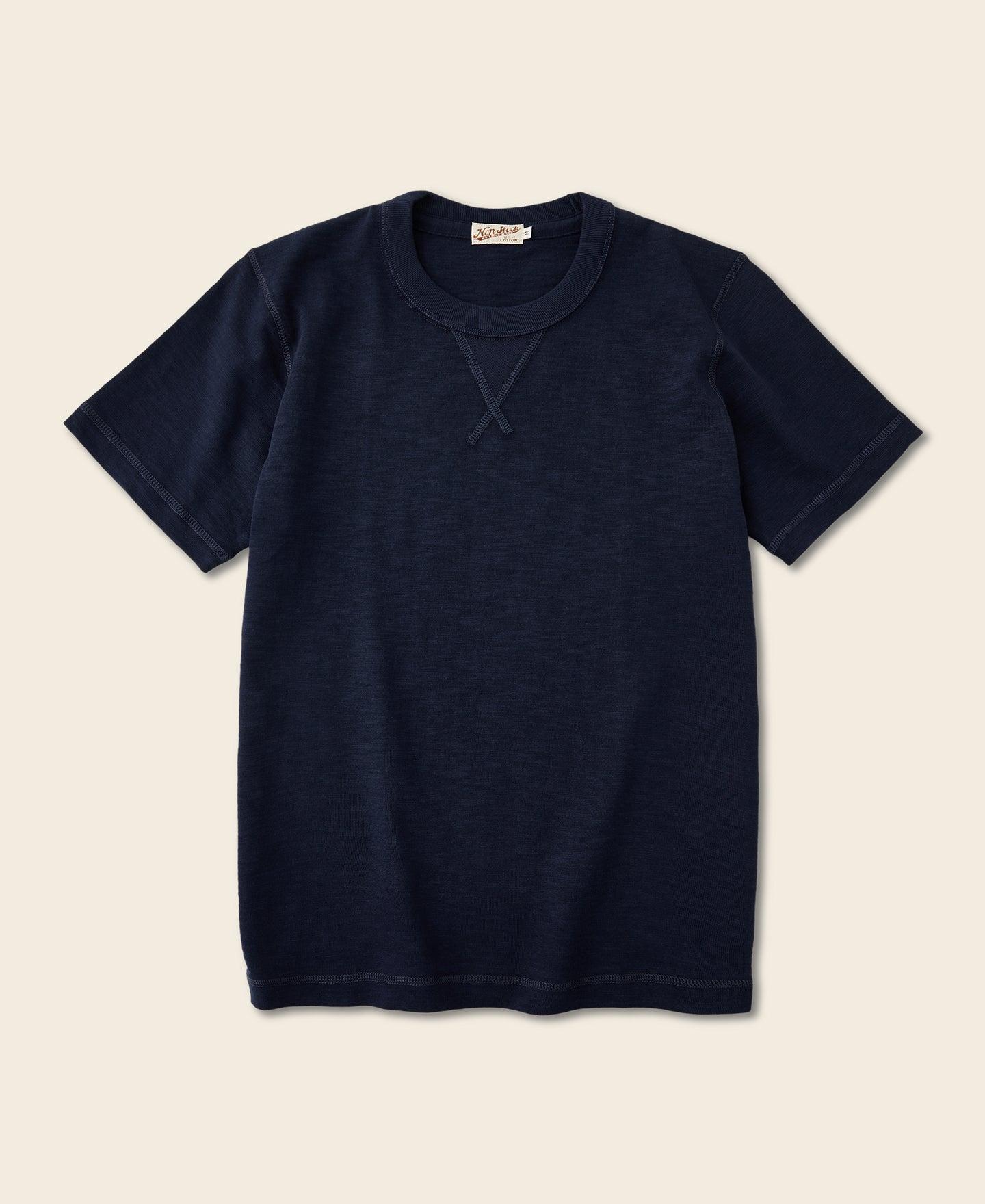 10.5 oz US Cotton Tubular Gusset T-Shirt - Indigo Product Image