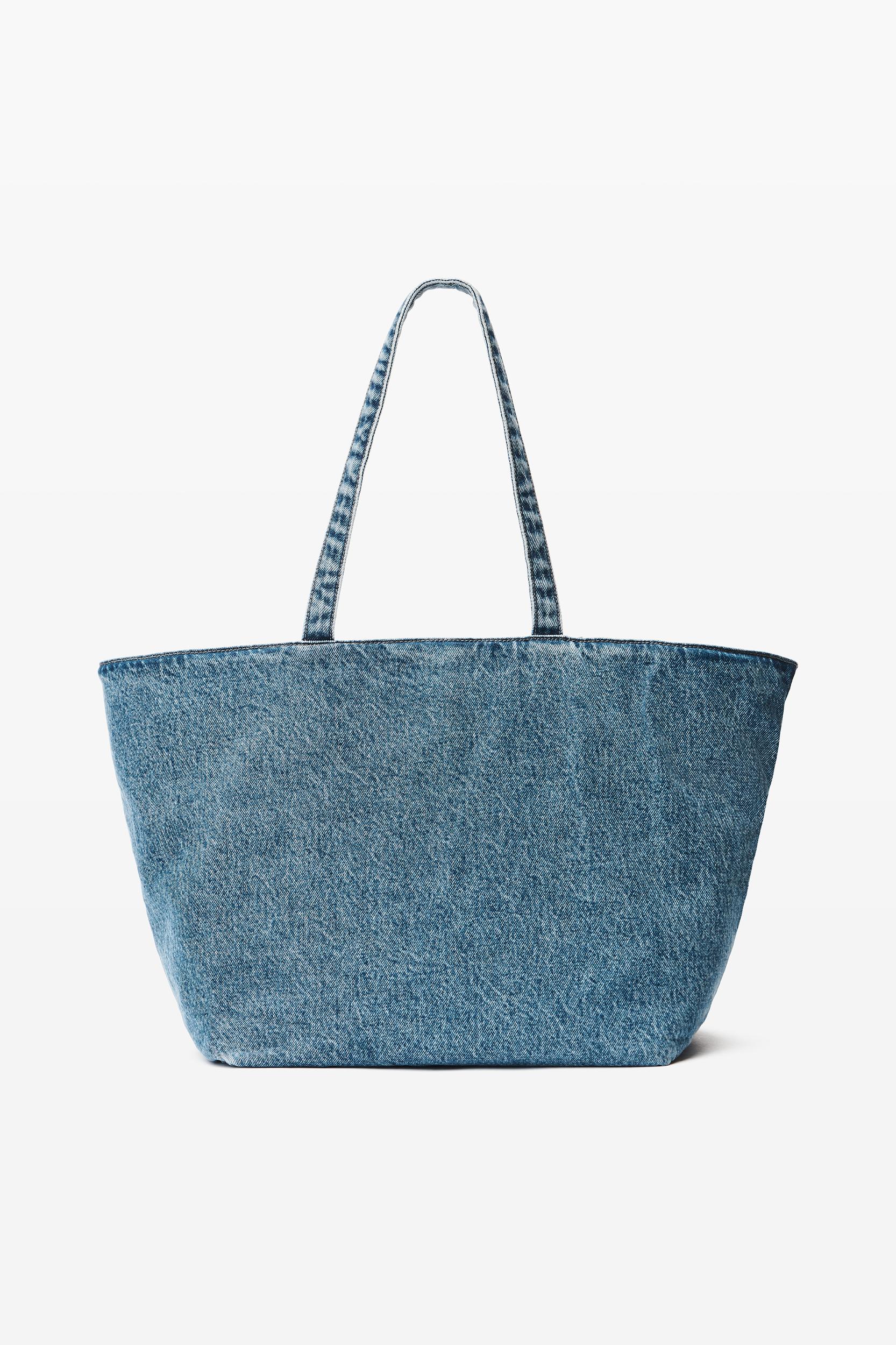 Punch Tote Bag In Cotton Denim Product Image