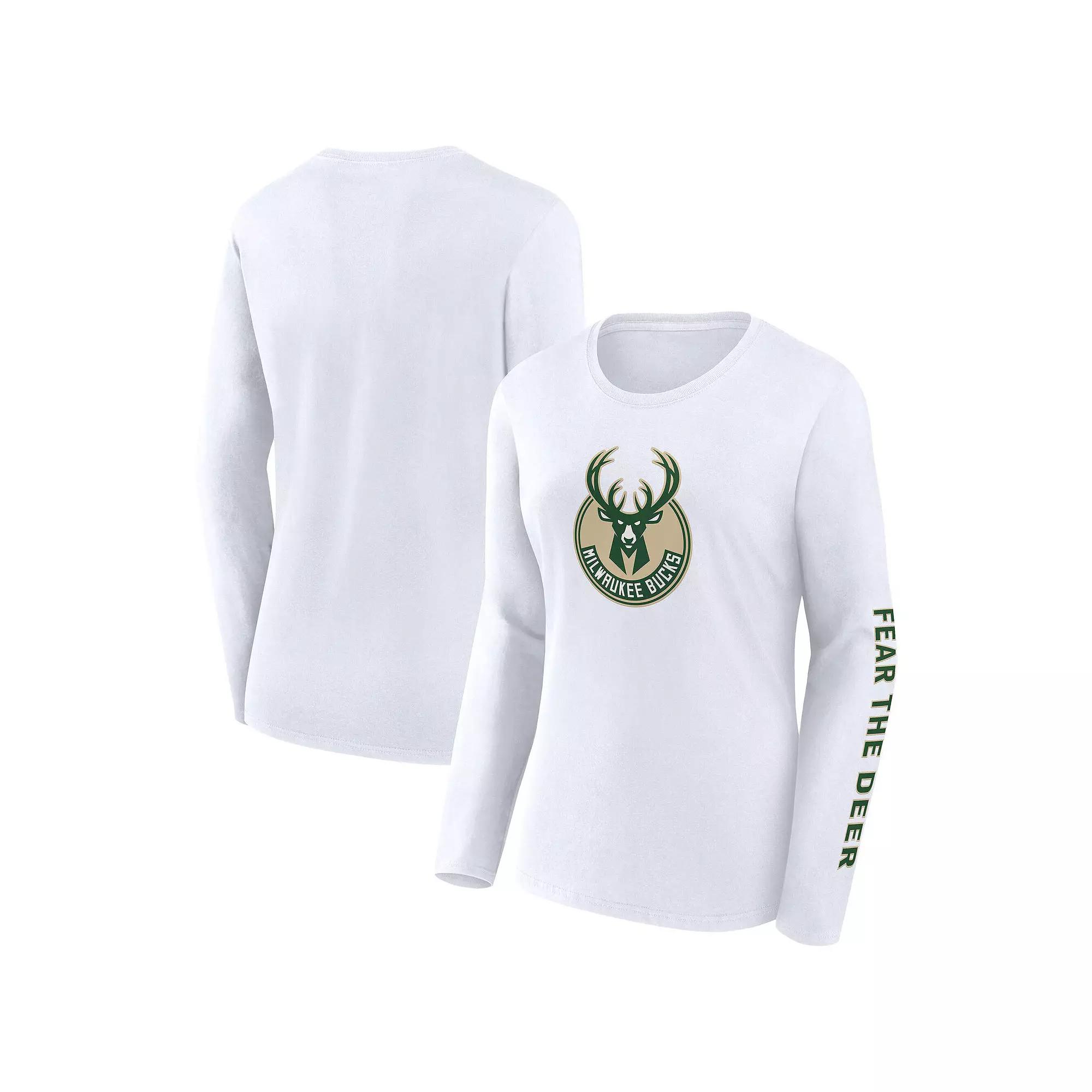 Womens Fanatics Milwaukee Bucks Long Sleeve T-Shirt Product Image