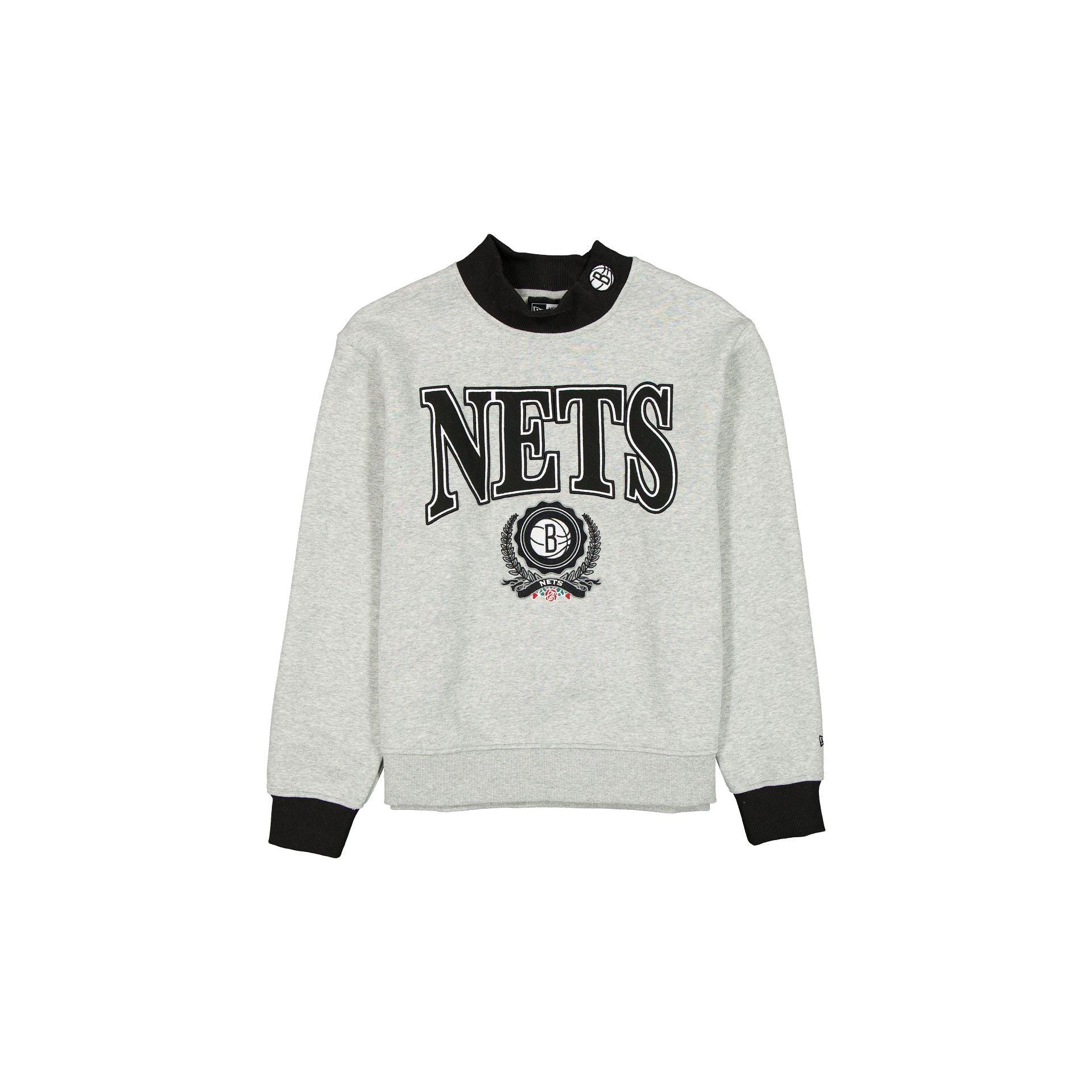 Brooklyn Nets Throwback Prep Women's Mockneck Sweatshirt Female Product Image