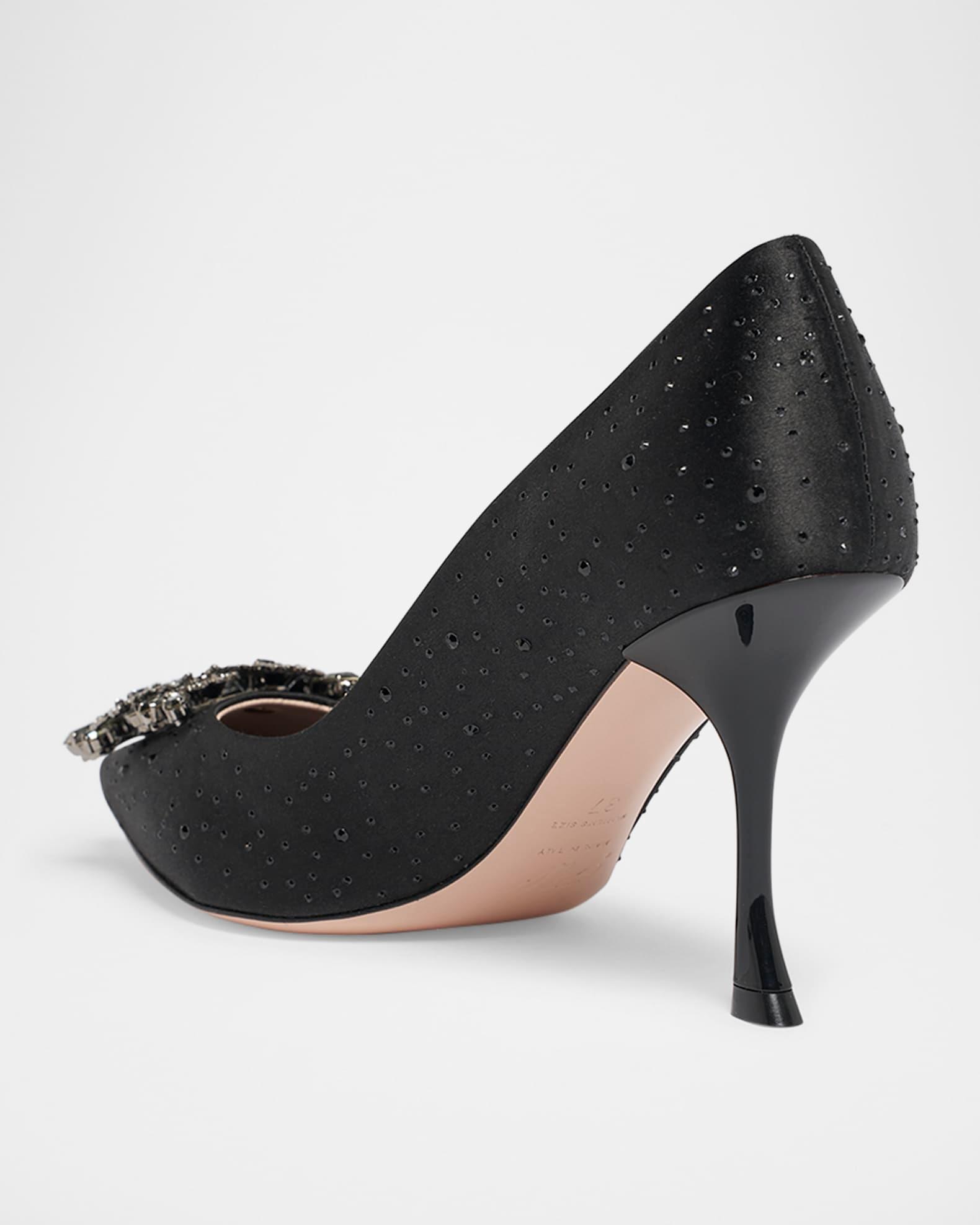 Bouquet Strass Hot-Fix Satin Pumps Product Image