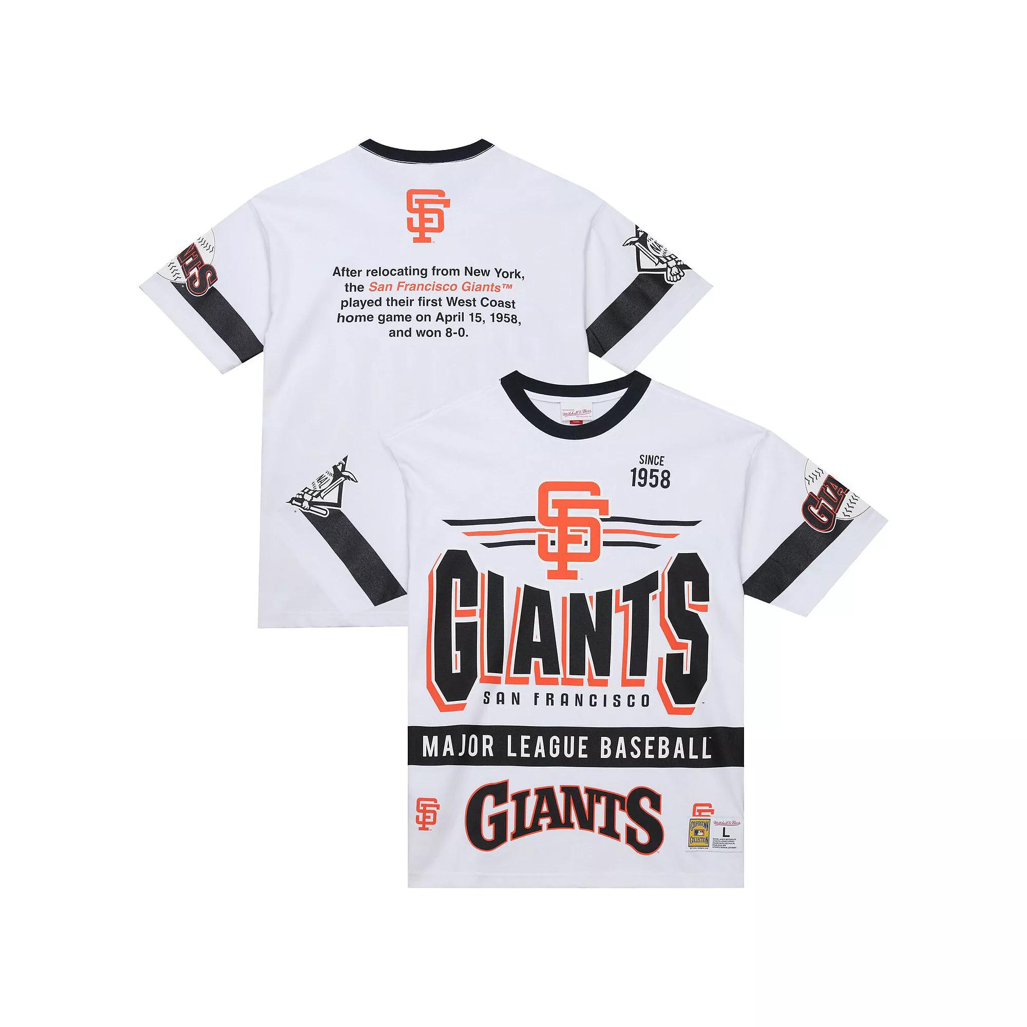 Men's Mitchell & Ness White San Francisco Giants Cooperstown Collection Team Origins Premium T-Shirt, Size: 2XL Product Image