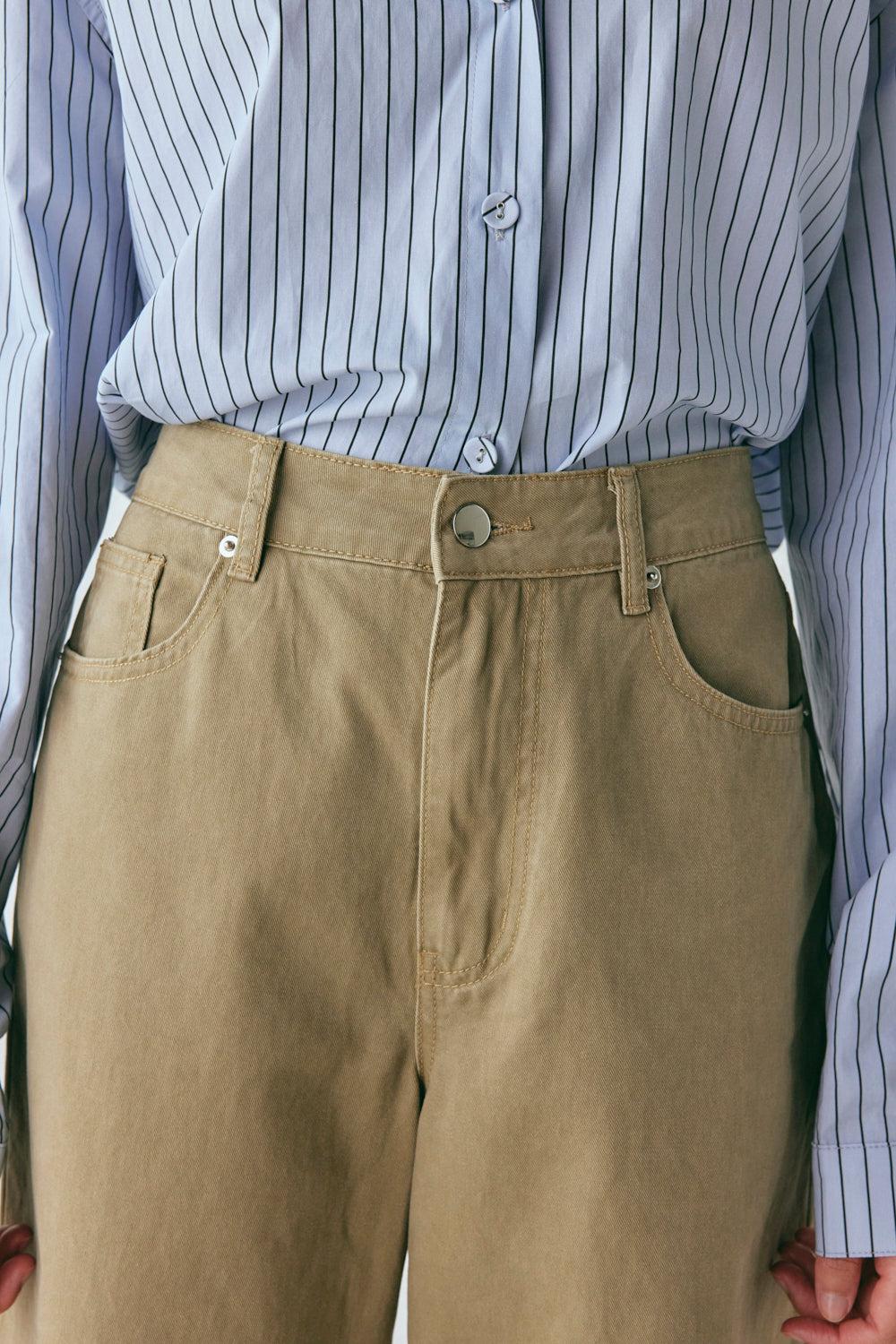 Marnie Denim Jeans Khaki Product Image