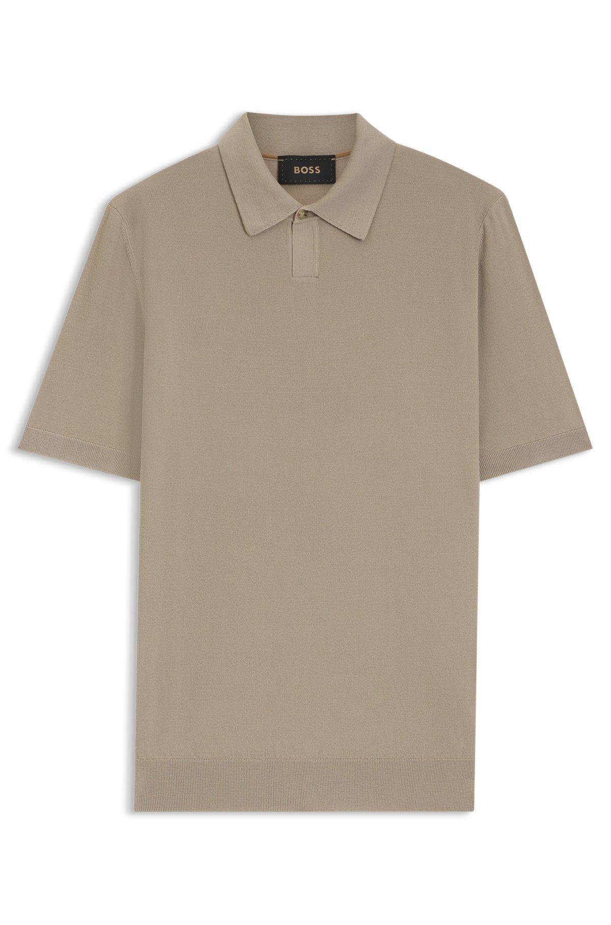 Knit polo sweater in virgin wool Product Image