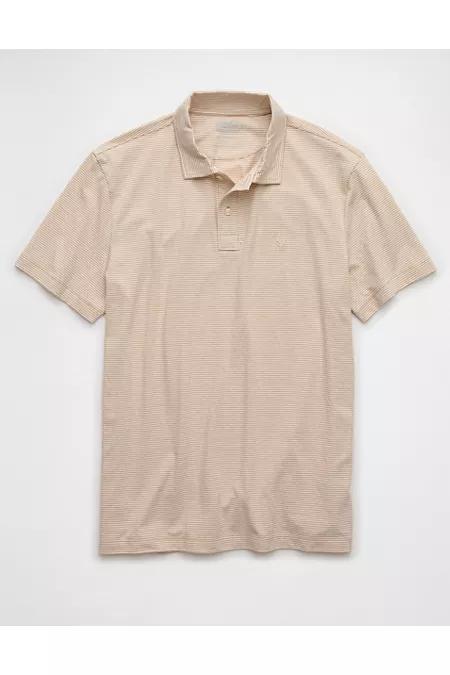 AE 24/7 Club Logo Striped Polo Shirt Men's Product Image