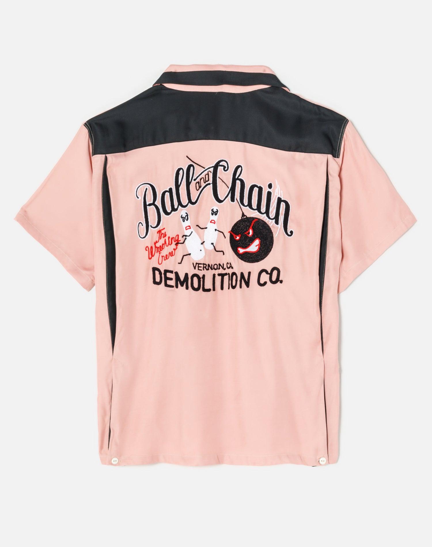 Striker Bowling Shirt - Pink/Black Product Image