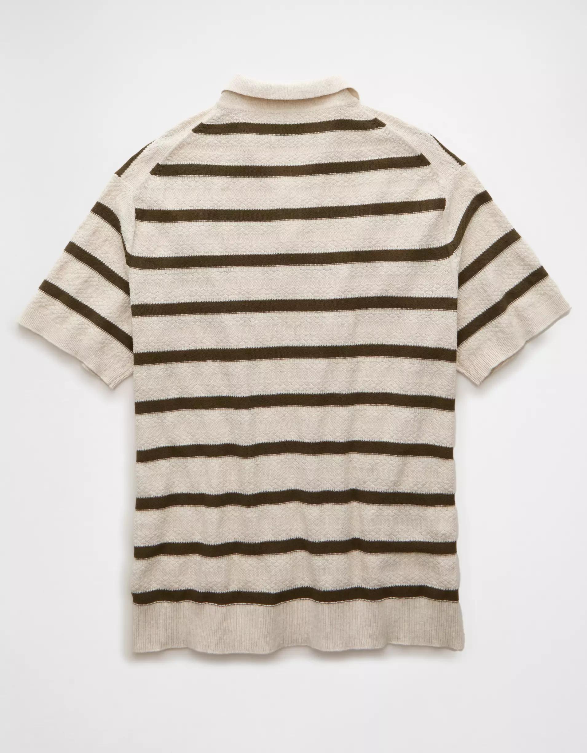 AE Weekend Striped Sweater Polo Shirt Product Image
