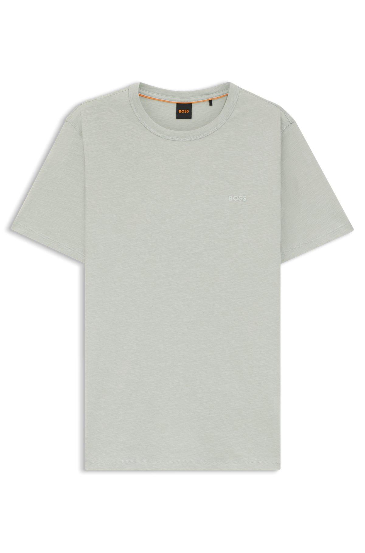 Slub-cotton T-shirt with logo detail Product Image