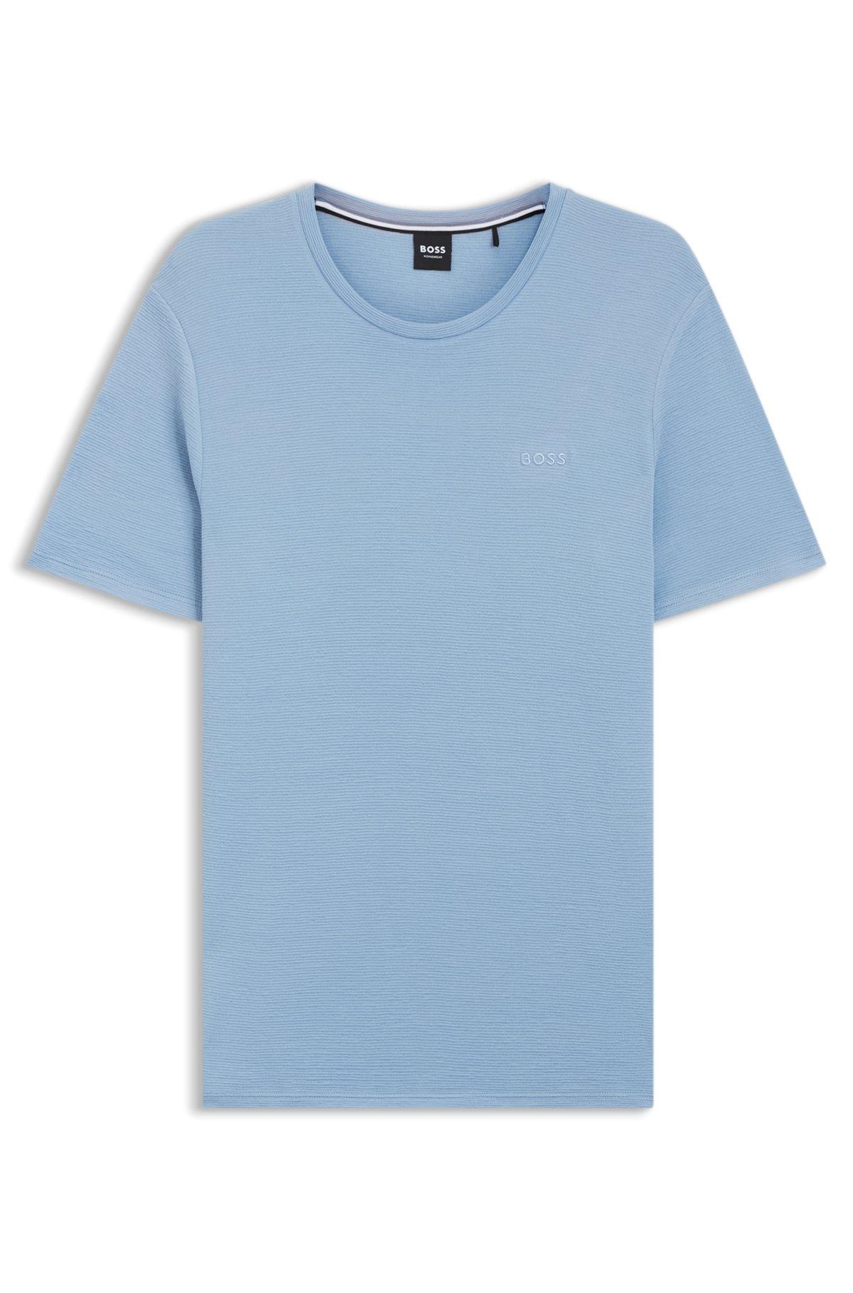 Embroidered-logo pyjama T-shirt in stretch jersey Product Image