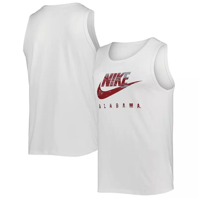 Men's Nike White Alabama Crimson Tide Spring Break Futura Performance Tank Top, Size: Large Product Image
