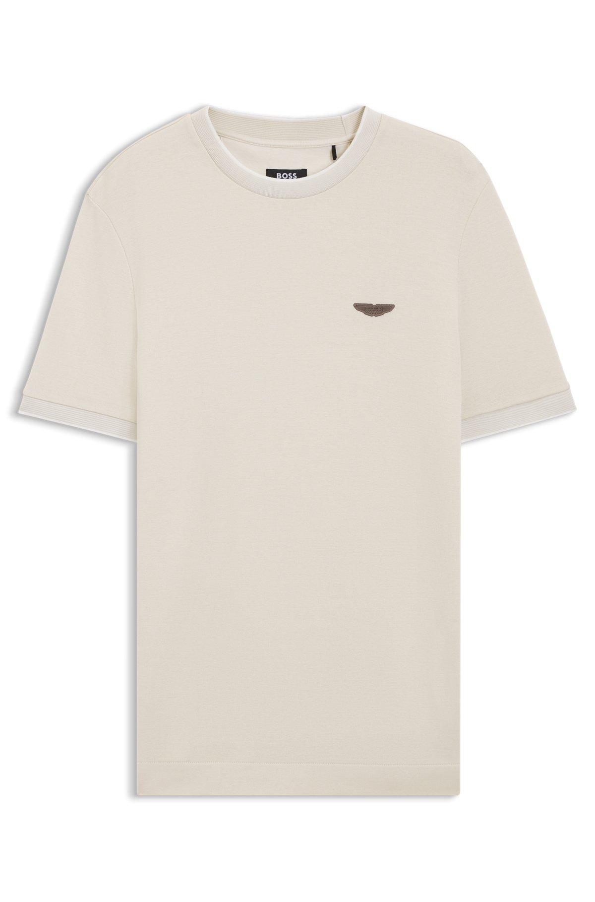 BOSS x ASTON MARTIN T-shirt in wool-cotton jacquard Product Image