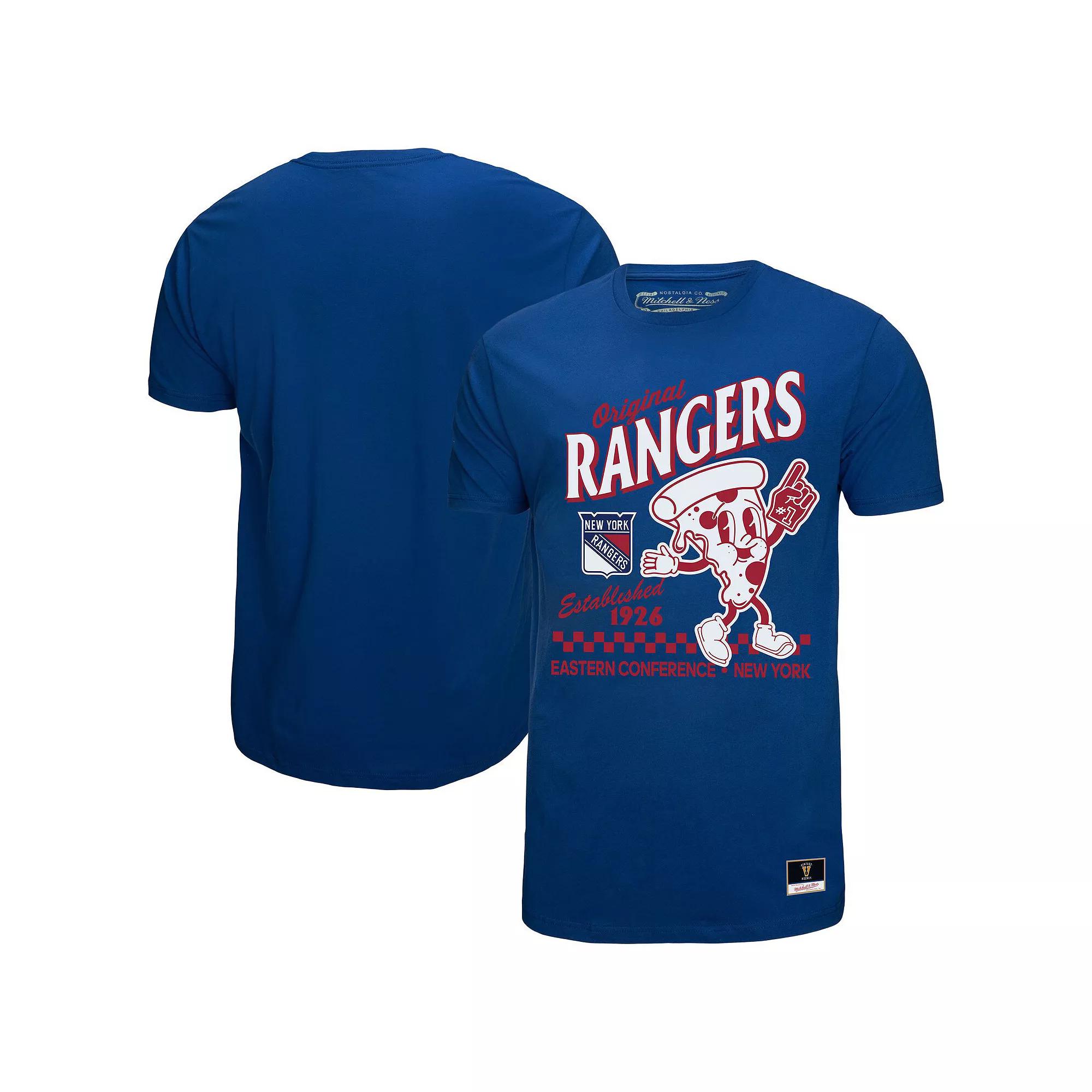 Men's Mitchell & Ness Blue New York Rangers Local Food T-Shirt, Size: XL, Ran Blue Product Image