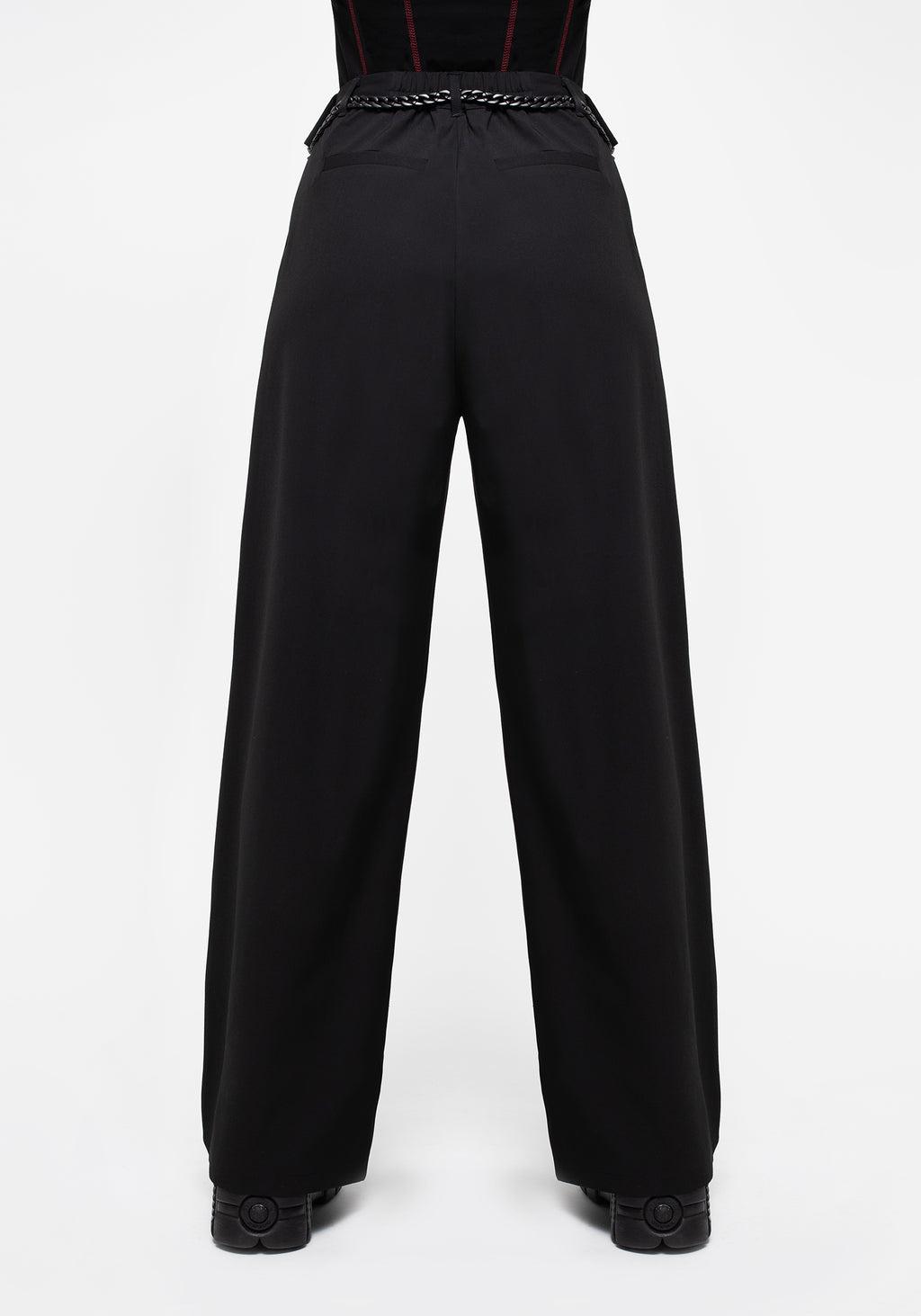 Hellion Chain Belt Wide Leg Trousers Product Image