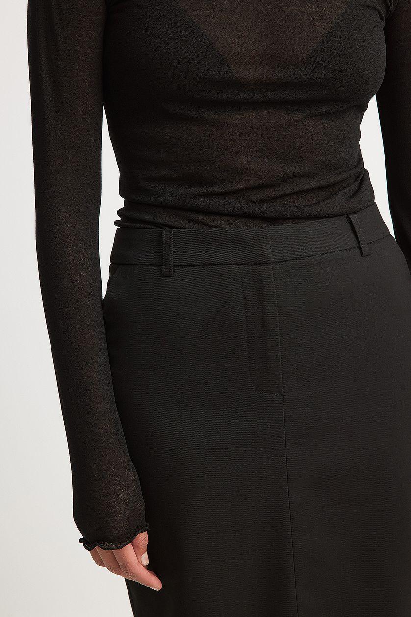 Woven Pencil Knee Length Skirt Product Image