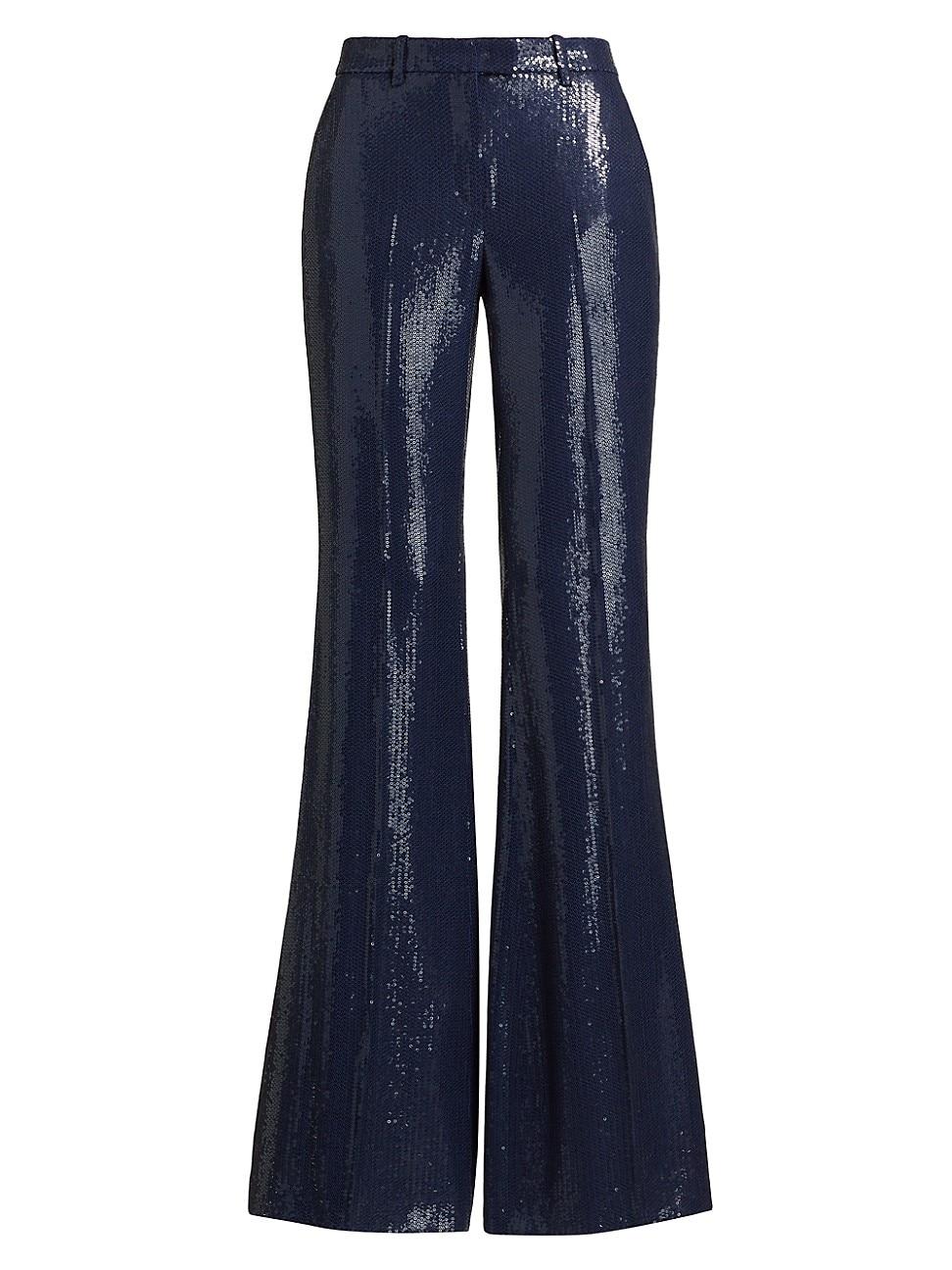 Womens Haylee Sequined Flare Pants Product Image