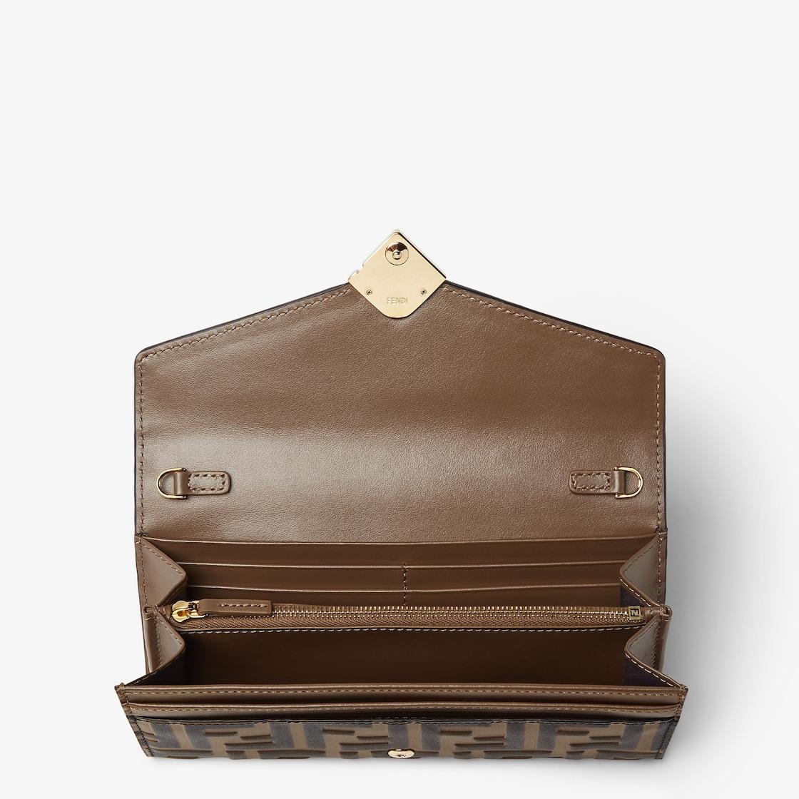 FF Diamonds Continental With ChainBrown and black FF leather wallet Product Image