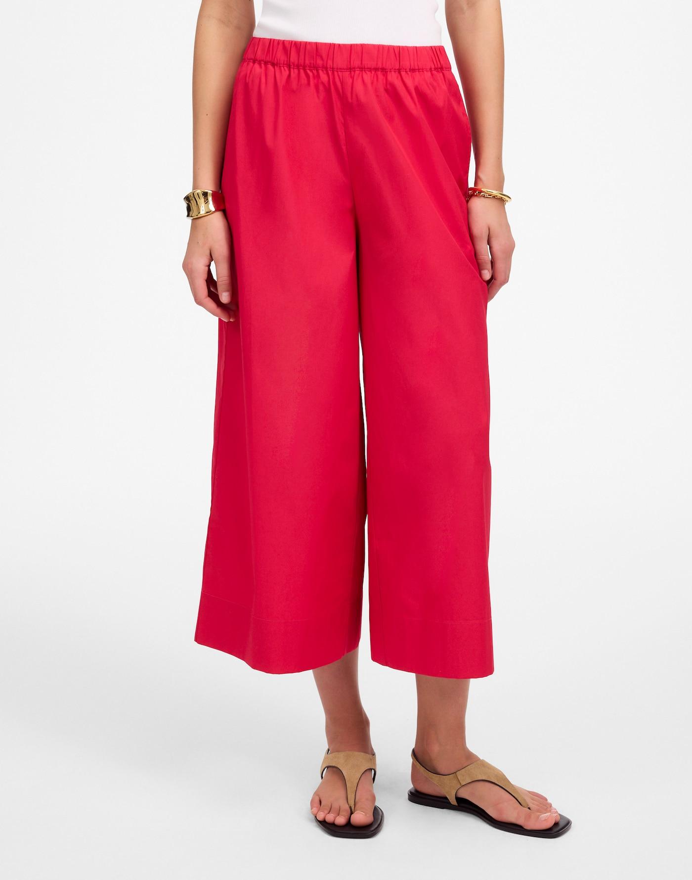 Pull-On Culottes in Cotton Poplin Product Image