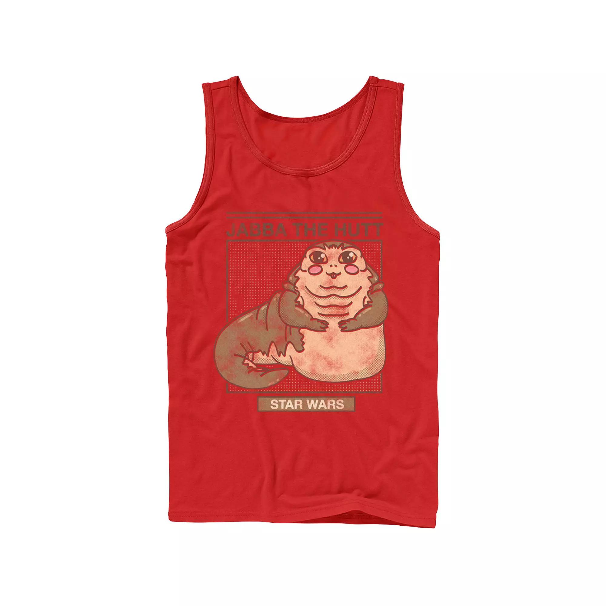 Men's Star Wars Jabba The Hutt Cartoon Cute Portrait Grid Tank Top,  Product Image